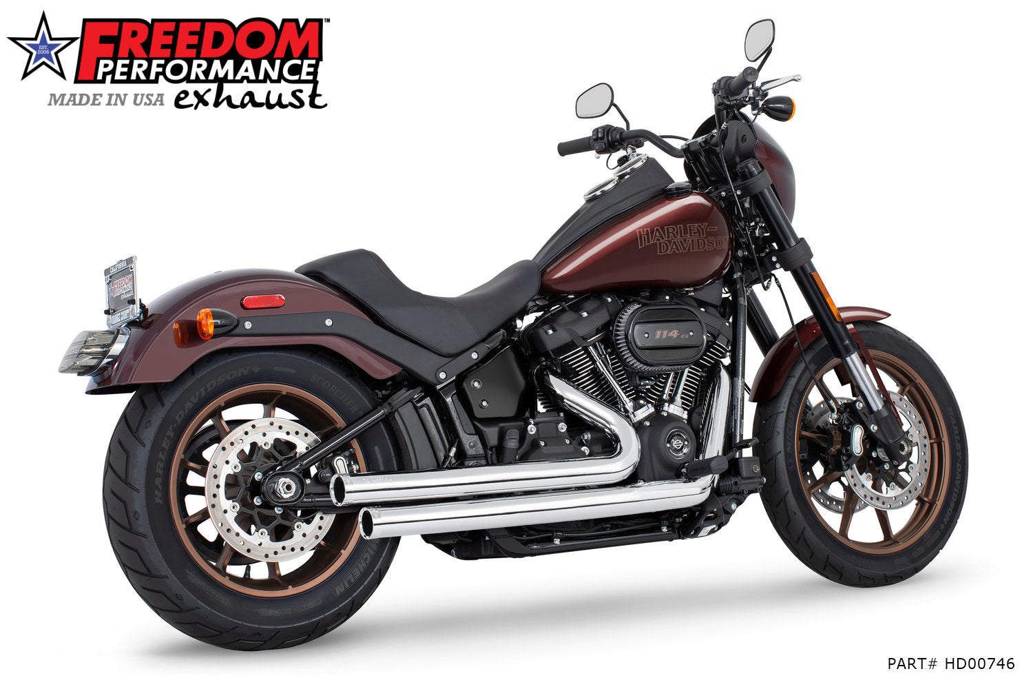 HARLEY M8 SOFTAIL INDEPENDENCE STAGGERED DUALS 2018-PRESENT