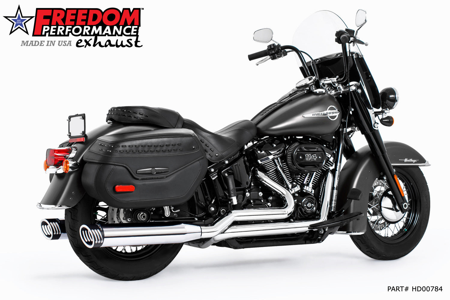 HARLEY SOFTAIL RIGHT-SIDE TUCK & UNDER TRUE-DUAL FULL SYSTEM 2018-PRESENT
