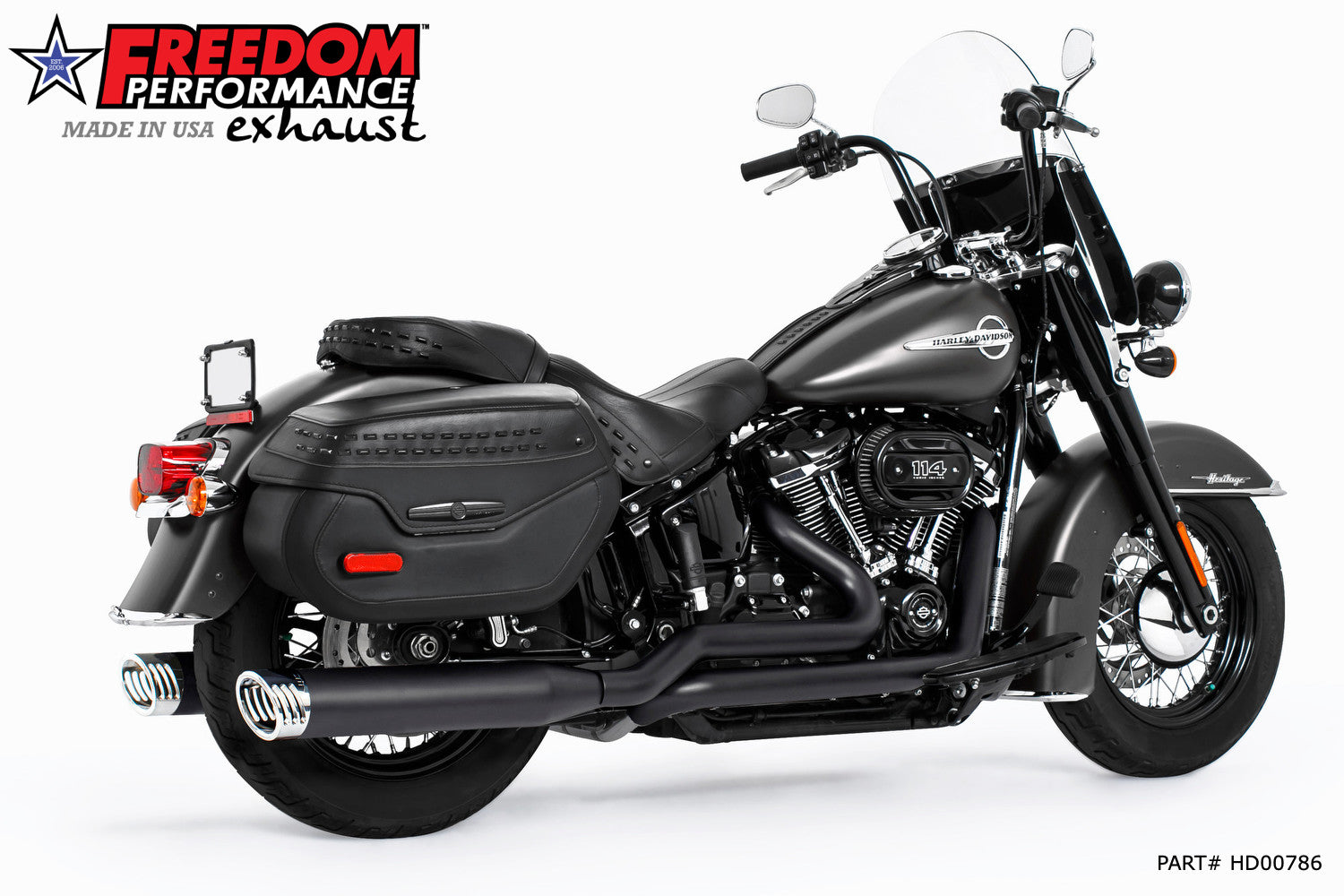 HARLEY SOFTAIL RIGHT-SIDE TUCK & UNDER TRUE-DUAL FULL SYSTEM 2018-PRESENT