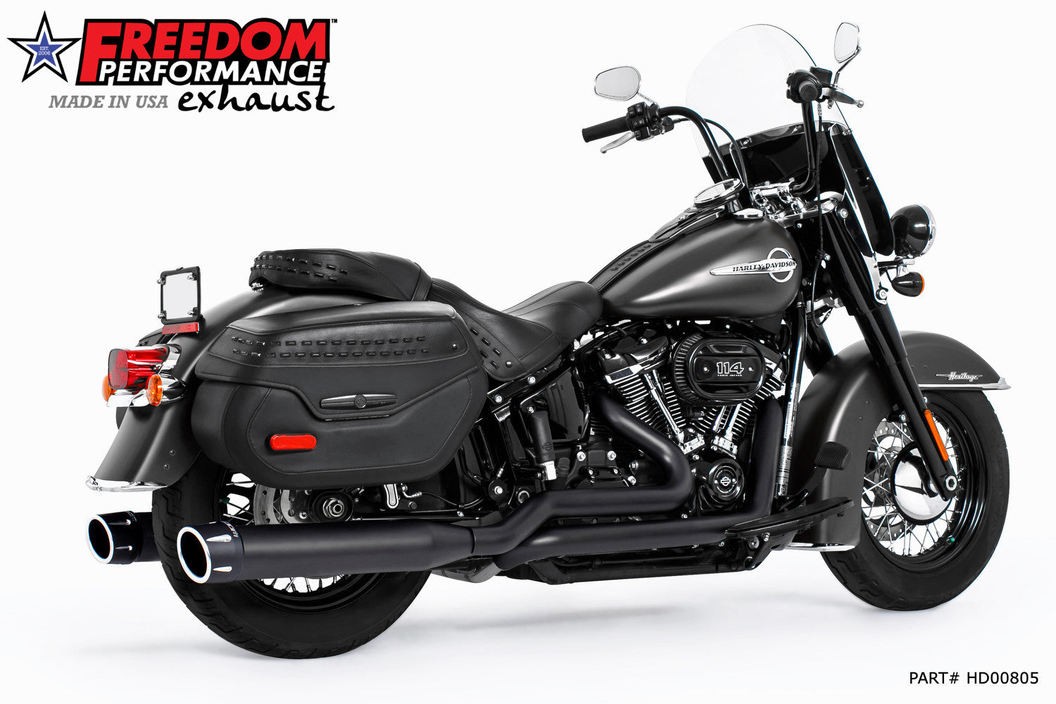 HARLEY SOFTAIL RIGHT-SIDE TUCK & UNDER TRUE-DUAL FULL SYSTEM 2018-PRESENT