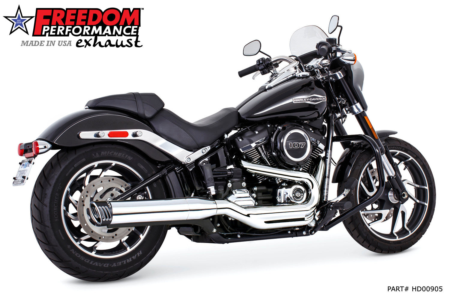 HARLEY SOFTAIL SPORT GLIDE® SINGLE 4" SLIP-ON 2018-PRESENT