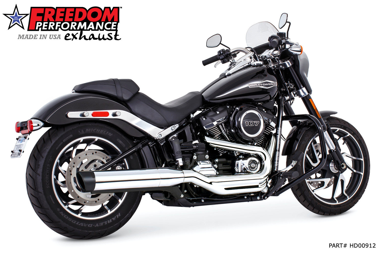 HARLEY SOFTAIL SPORT GLIDE® SINGLE 4" SLIP-ON 2018-PRESENT