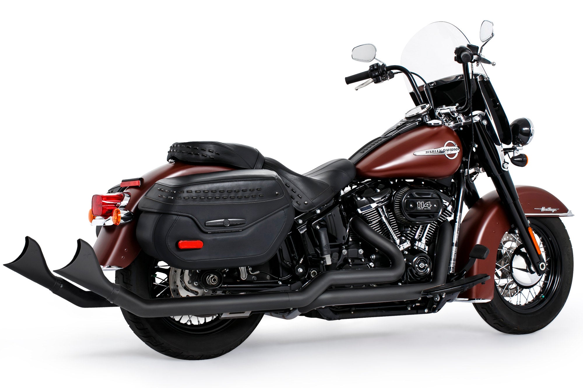 HARLEY SOFTAIL 2.5" UPSWEPT TRUE-DUAL COMPLETE SYSTEM M8 ONLY *NOT FOR WIDE TIRE BIKES