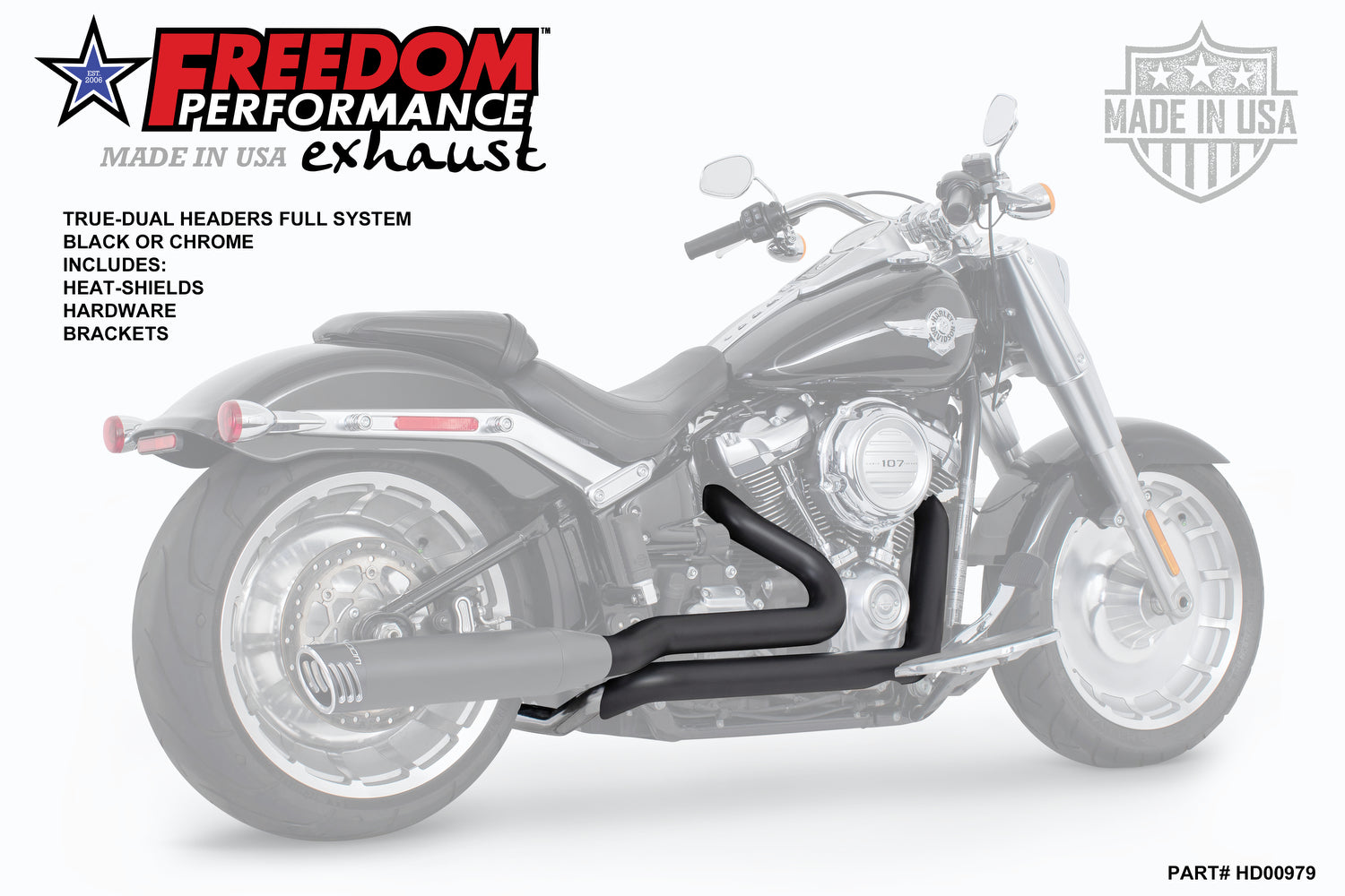 HARLEY SOFTAIL RIGHT SIDE TUCK & UNDER TRUE-DUAL HEADERS ONLY (M8 SOFTAILS ONLY)