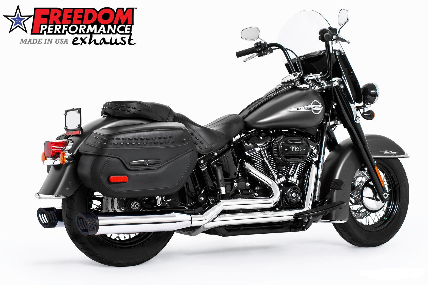 HARLEY SOFTAIL RIGHT-SIDE TUCK & UNDER TRUE-DUAL FULL SYSTEM 2018-PRESENT