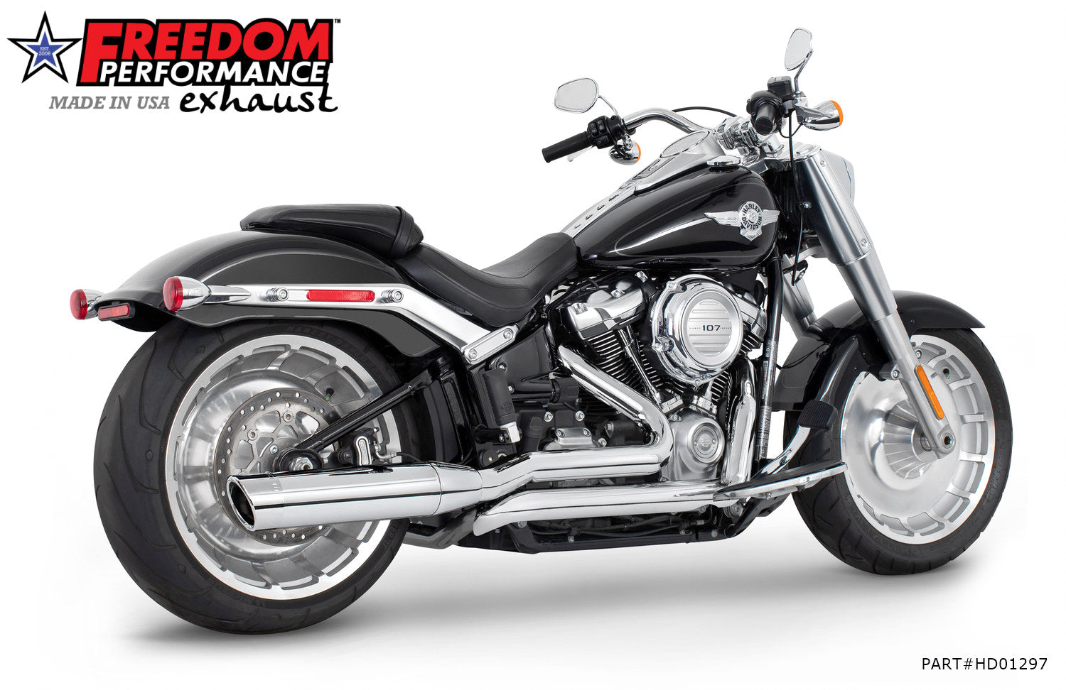 HARLEY SOFTAIL/M8 FAT BOY BREAKOUT ONLY 4” TUCK & UNDER FULL SYSTEM 2018-PRESENT