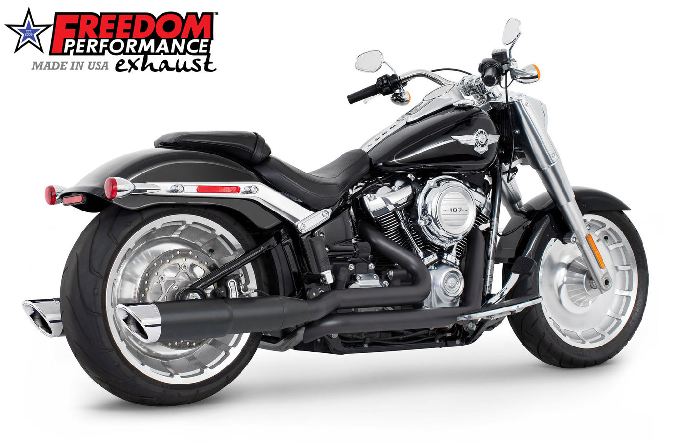 Harley fatboy exhaust shop