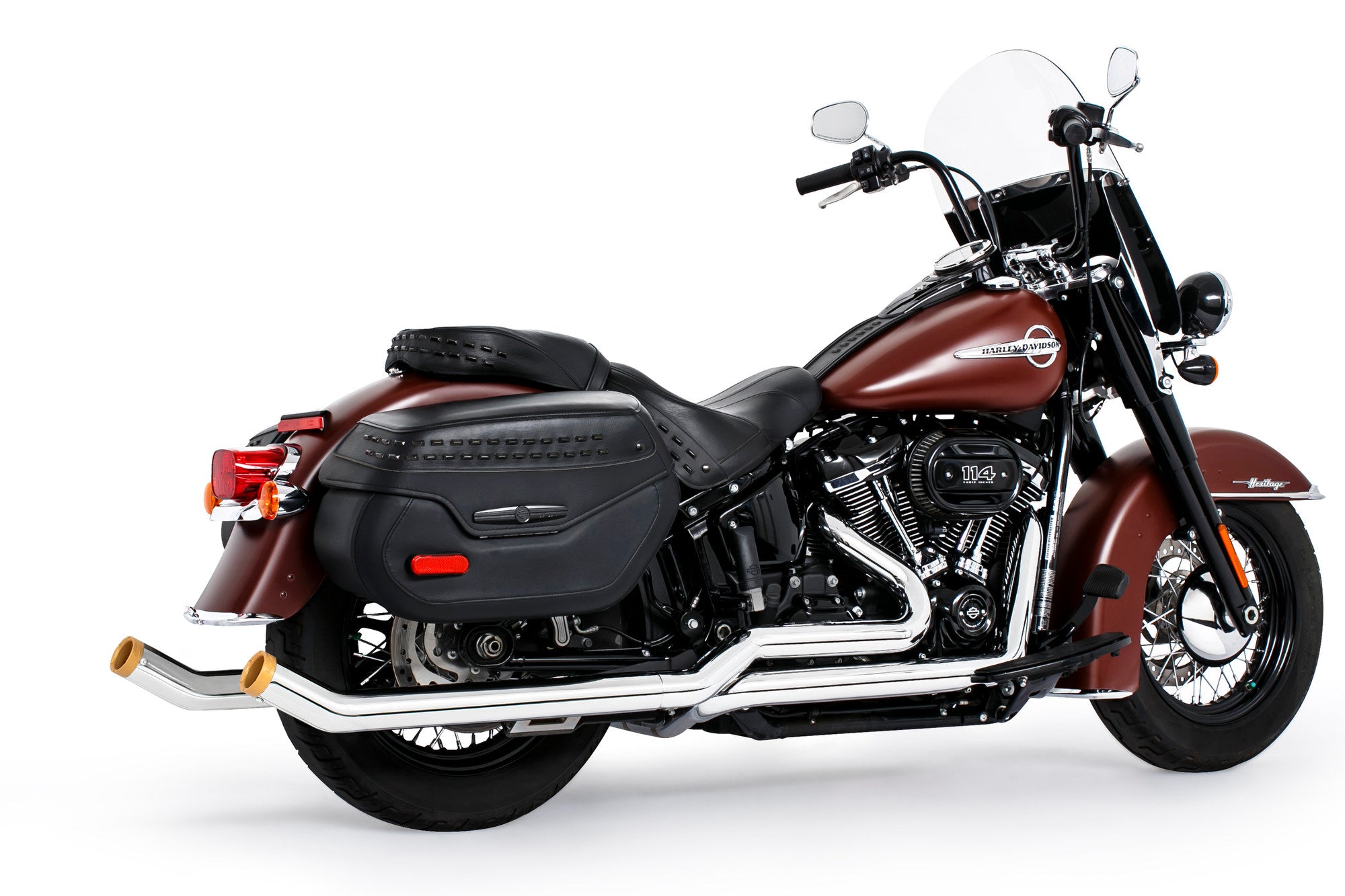 HARLEY SOFTAIL 2.5" UPSWEPT TRUE-DUAL COMPLETE SYSTEM M8 ONLY *NOT FOR WIDE TIRE BIKES