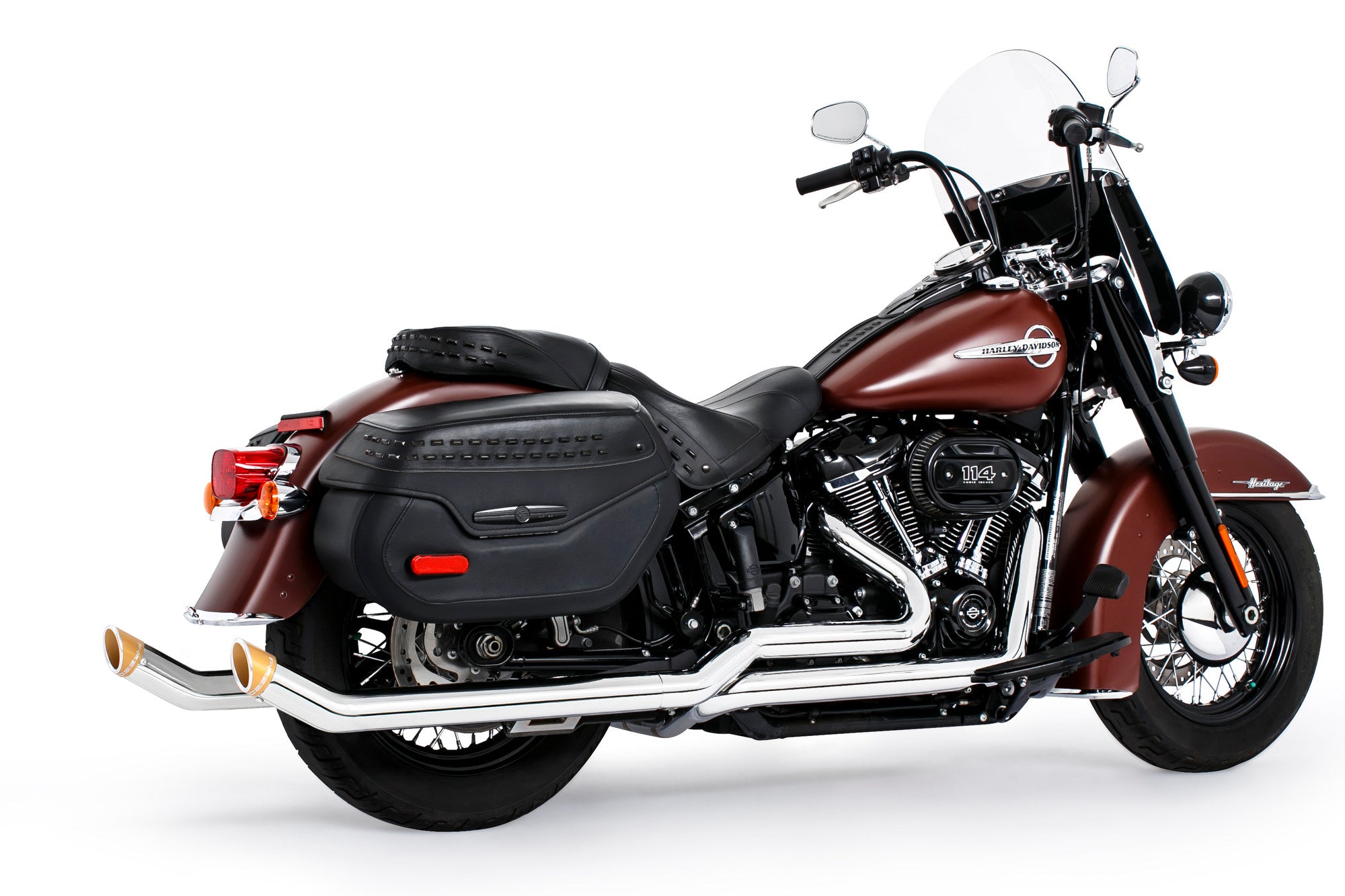 HARLEY SOFTAIL 2.5" UPSWEPT TRUE-DUAL COMPLETE SYSTEM M8 ONLY *NOT FOR WIDE TIRE BIKES