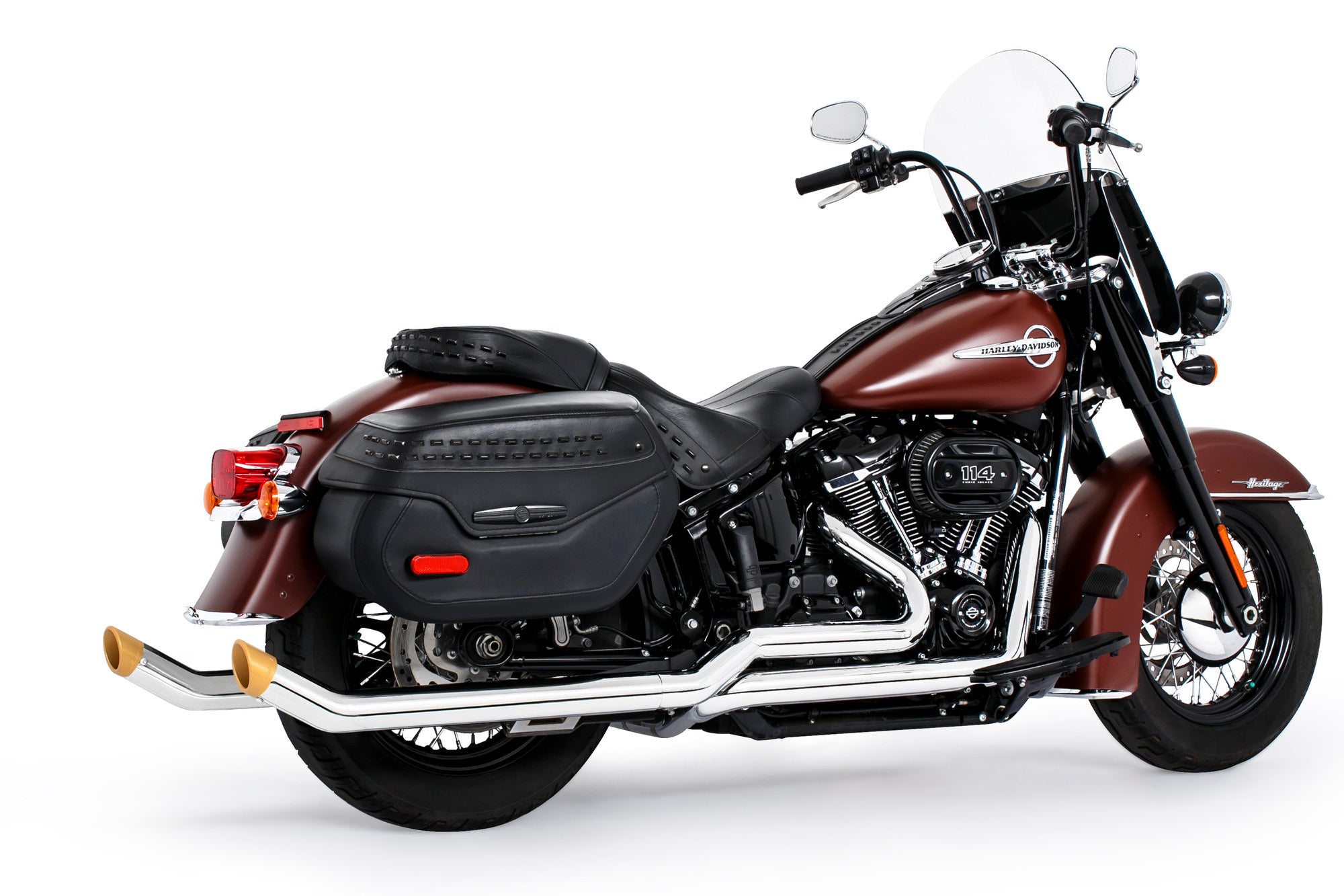 HARLEY SOFTAIL 2.5" UPSWEPT TRUE-DUAL COMPLETE SYSTEM M8 ONLY *NOT FOR WIDE TIRE BIKES