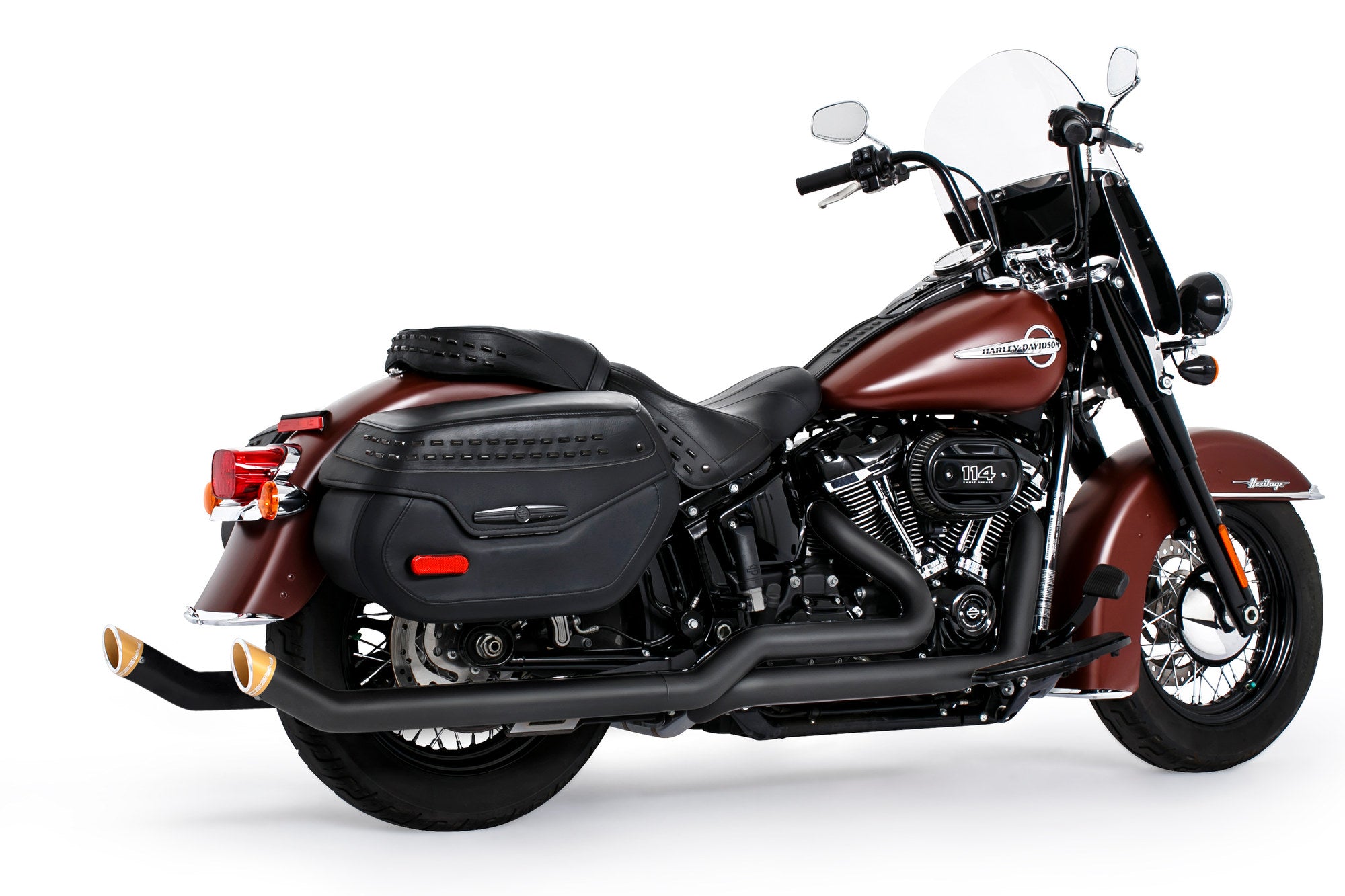 HARLEY SOFTAIL 2.5" UPSWEPT TRUE-DUAL COMPLETE SYSTEM M8 ONLY *NOT FOR WIDE TIRE BIKES