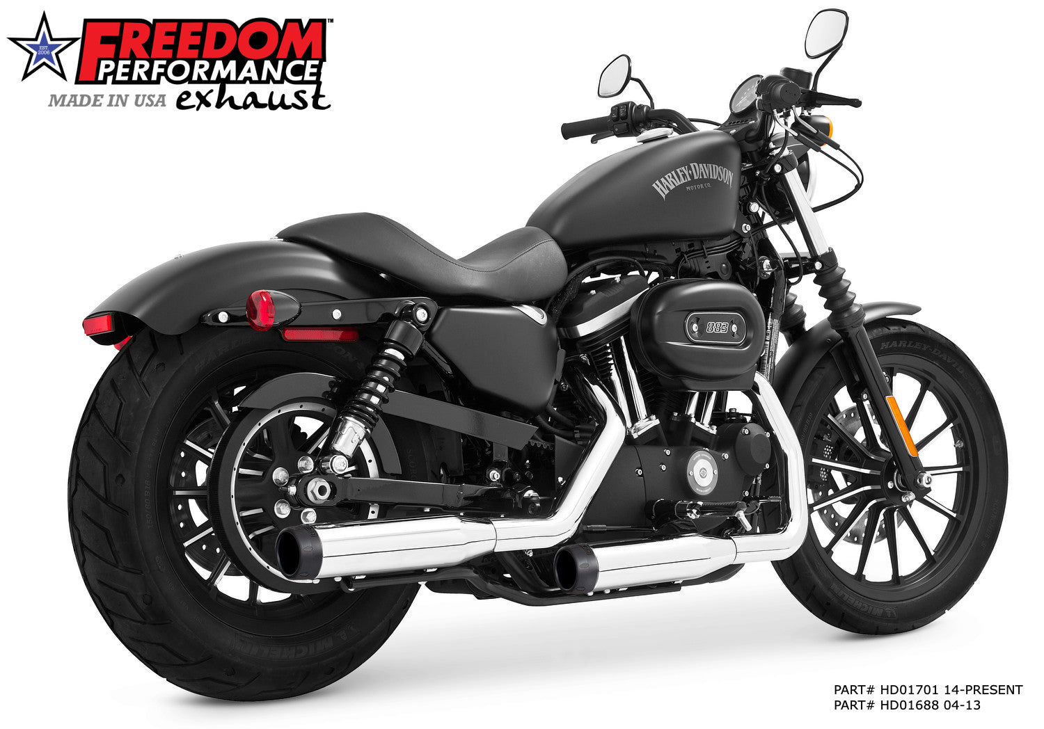 HARLEY SPORTSTER 3.25" SLIP-ONS 2004-2022 (SPECIAL ORDER)