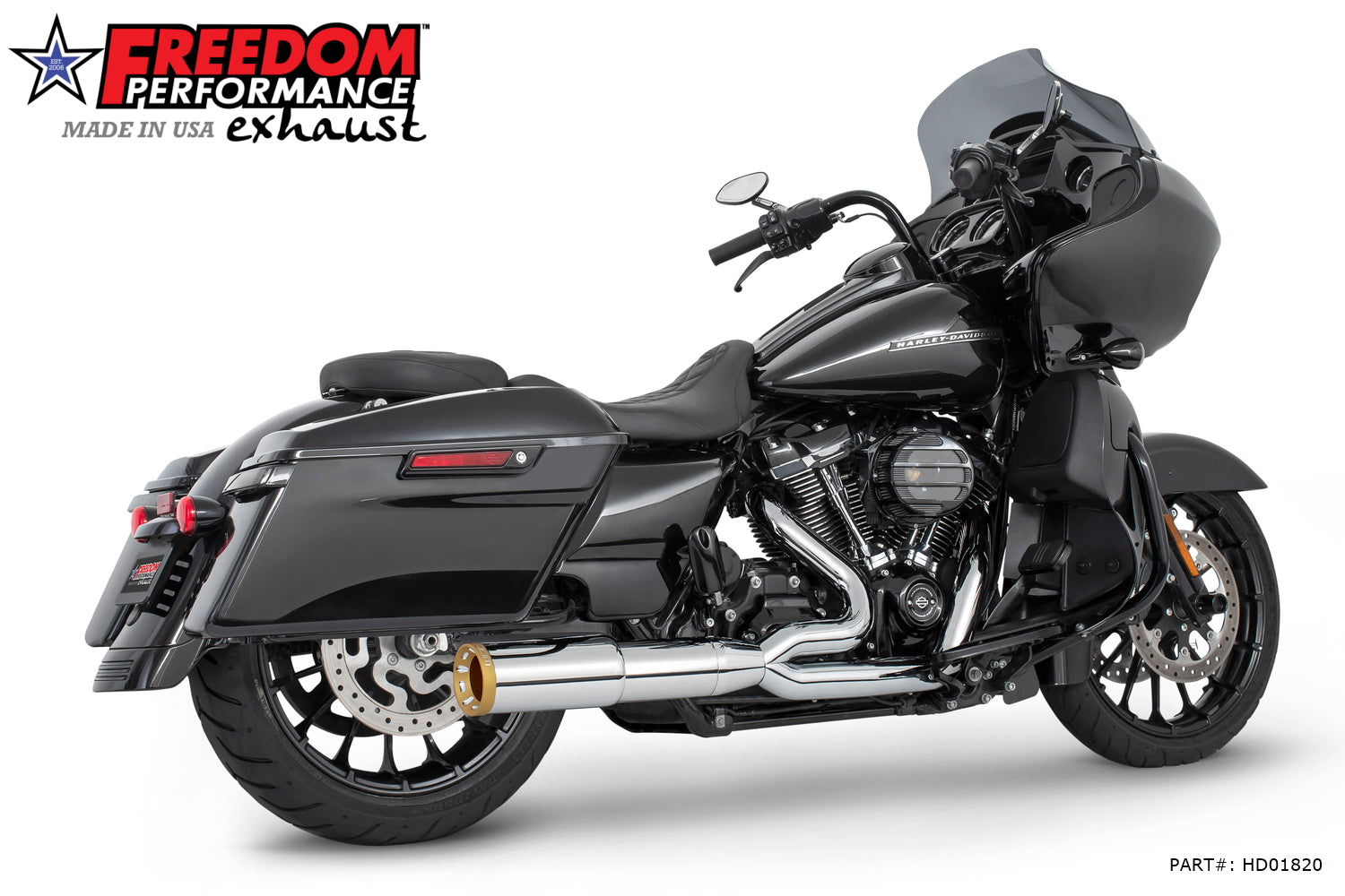 HARLEY TOURING 4.5" 2 STEPPED MID UNION 2-INTO-1 RIGHT-SIDE ONLY 2017-PRESENT