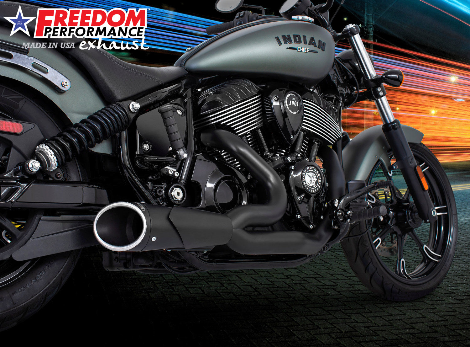 INDIAN CHIEF/SPORT/BOBBER/SUPER/LIMITED 4.5" 2-INTO-1 SHORTY 2021-PRESENT Bundle