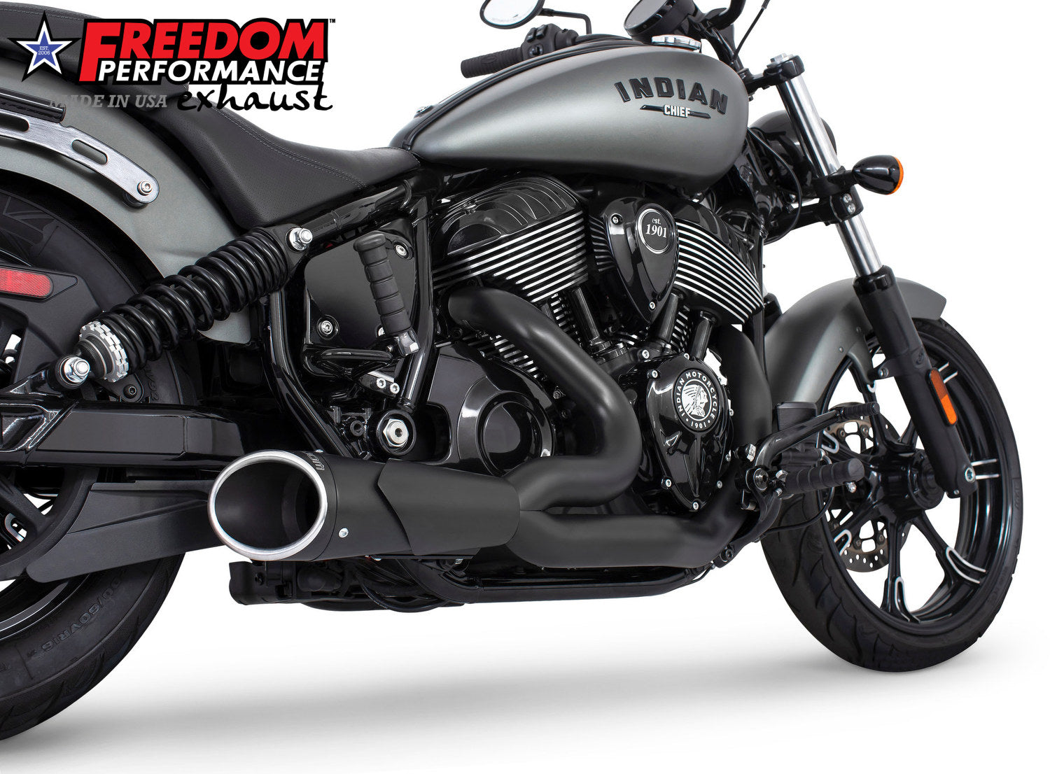 INDIAN CHIEF/SPORT/BOBBER/SUPER/LIMITED 4.5" 2-INTO-1 SHORTY 2021-PRESENT Bundle