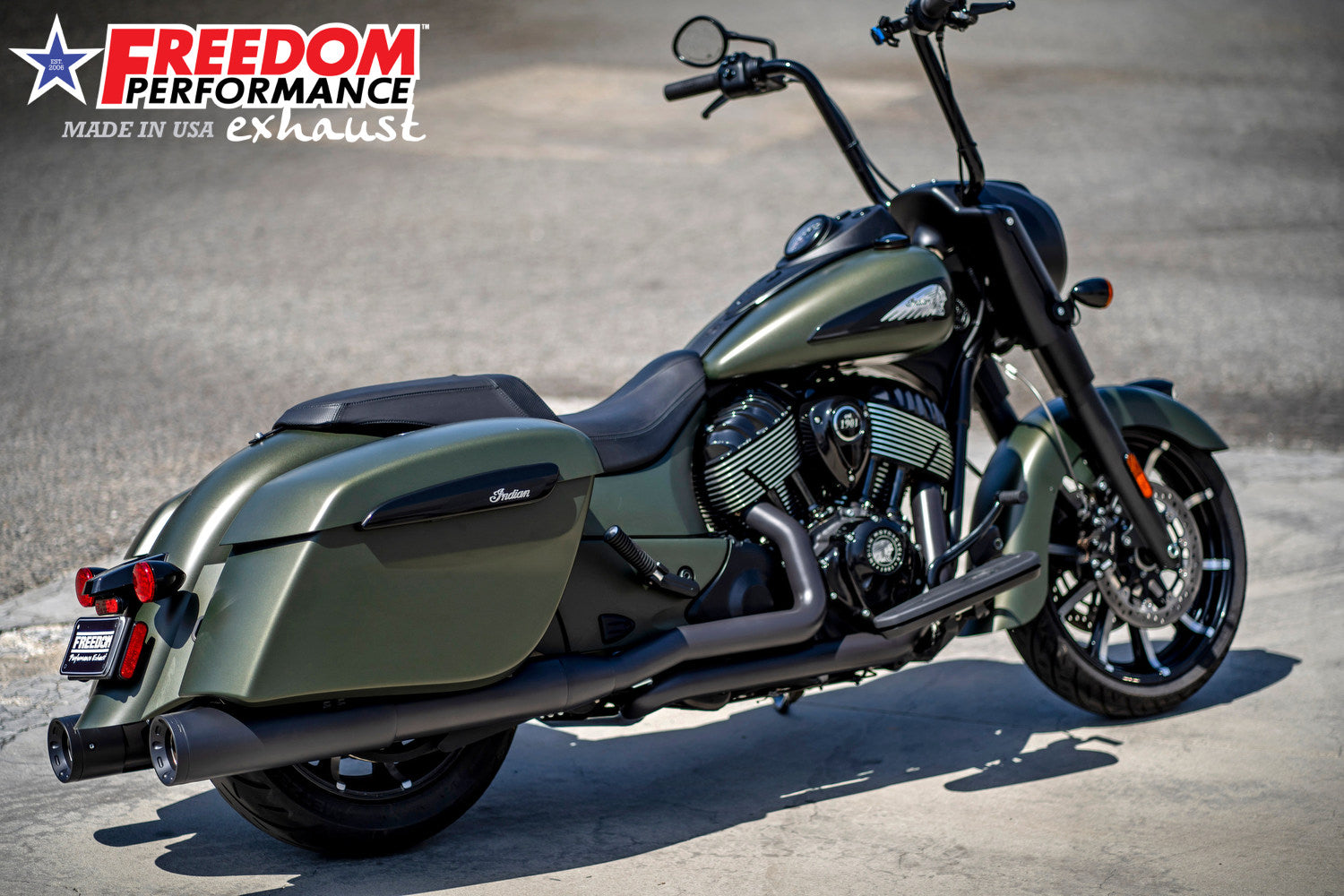 INDIAN CHIEFTAIN / ROADMASTER / SPRINGFIELD / VINTAGE / CLASSIC TRUE-DUAL TUCK-N-UNDER  "HEADERS ONLY" (SPECIAL ORDER)