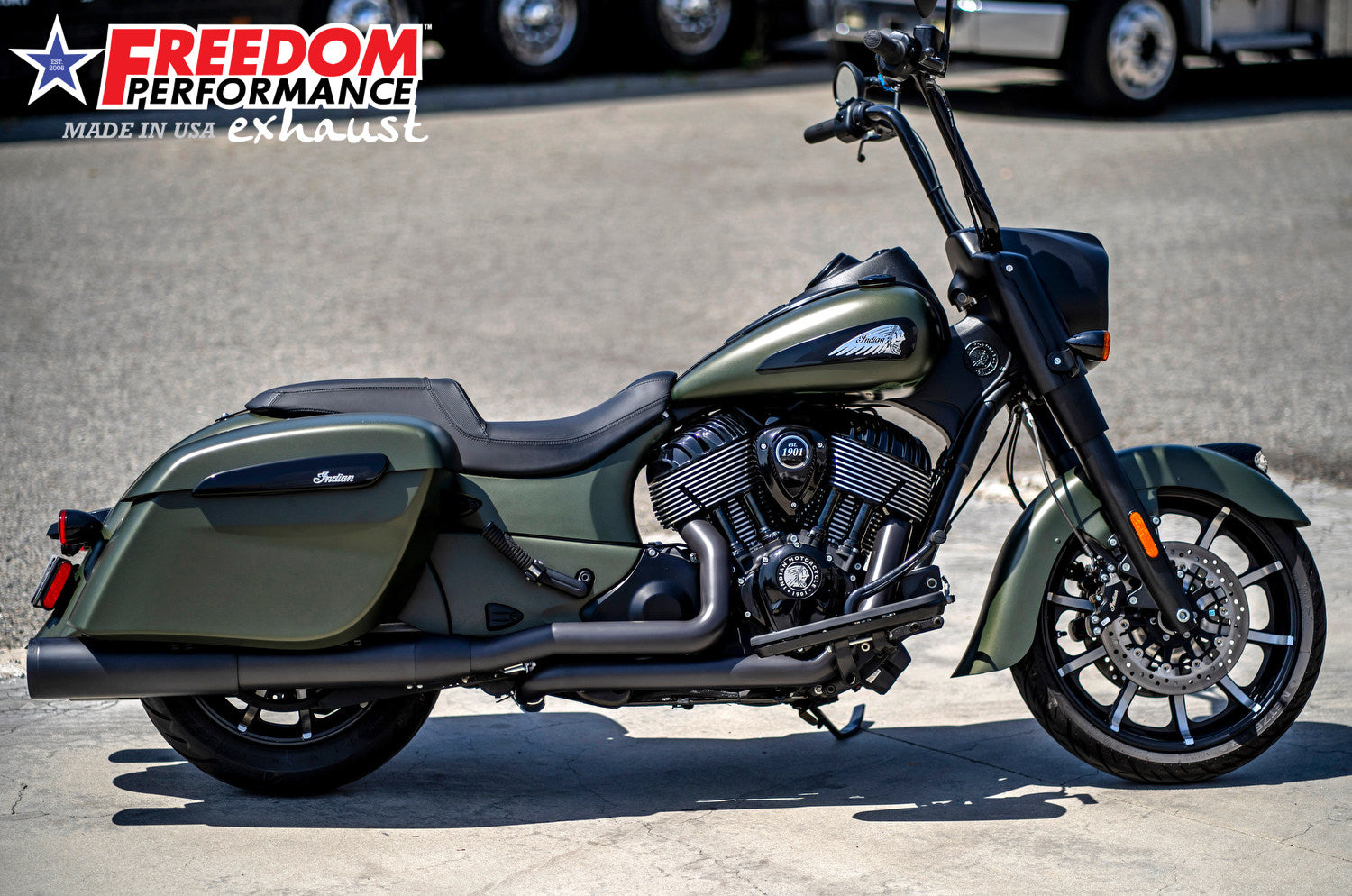 INDIAN CHIEFTAIN / ROADMASTER / SPRINGFIELD / VINTAGE / CLASSIC TRUE-DUAL TUCK-N-UNDER  "HEADERS ONLY" (SPECIAL ORDER)