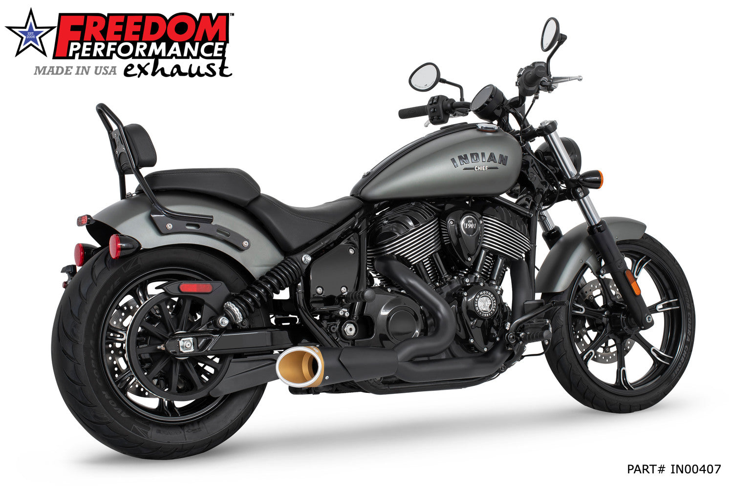 INDIAN CHIEF/SPORT/BOBBER/SUPER/LIMITED 4.5" 2-INTO-1 SHORTY 2021-PRESENT Bundle