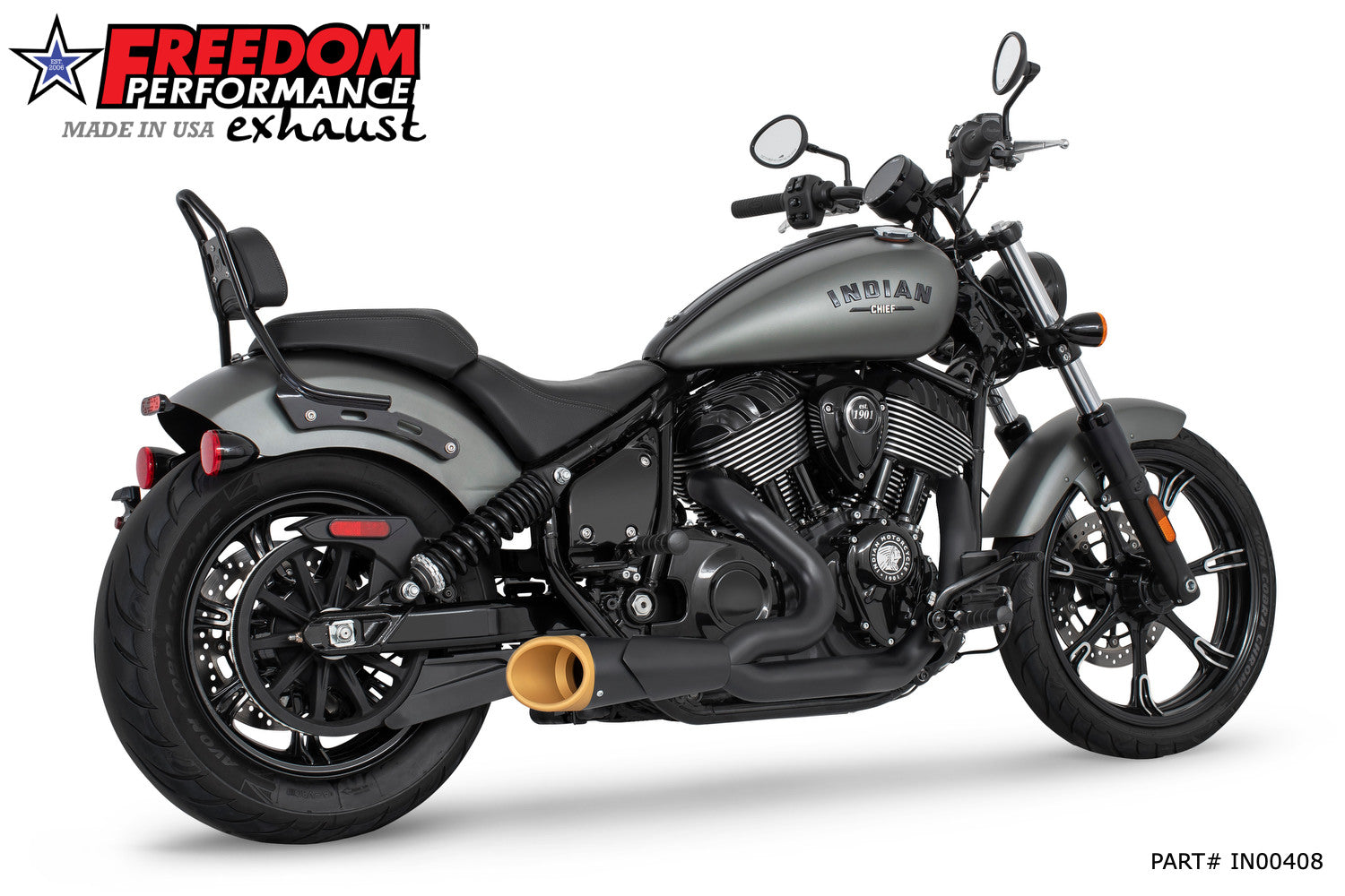 INDIAN CHIEF/SPORT/BOBBER/SUPER/LIMITED 4.5" 2-INTO-1 SHORTY 2021-PRESENT Bundle