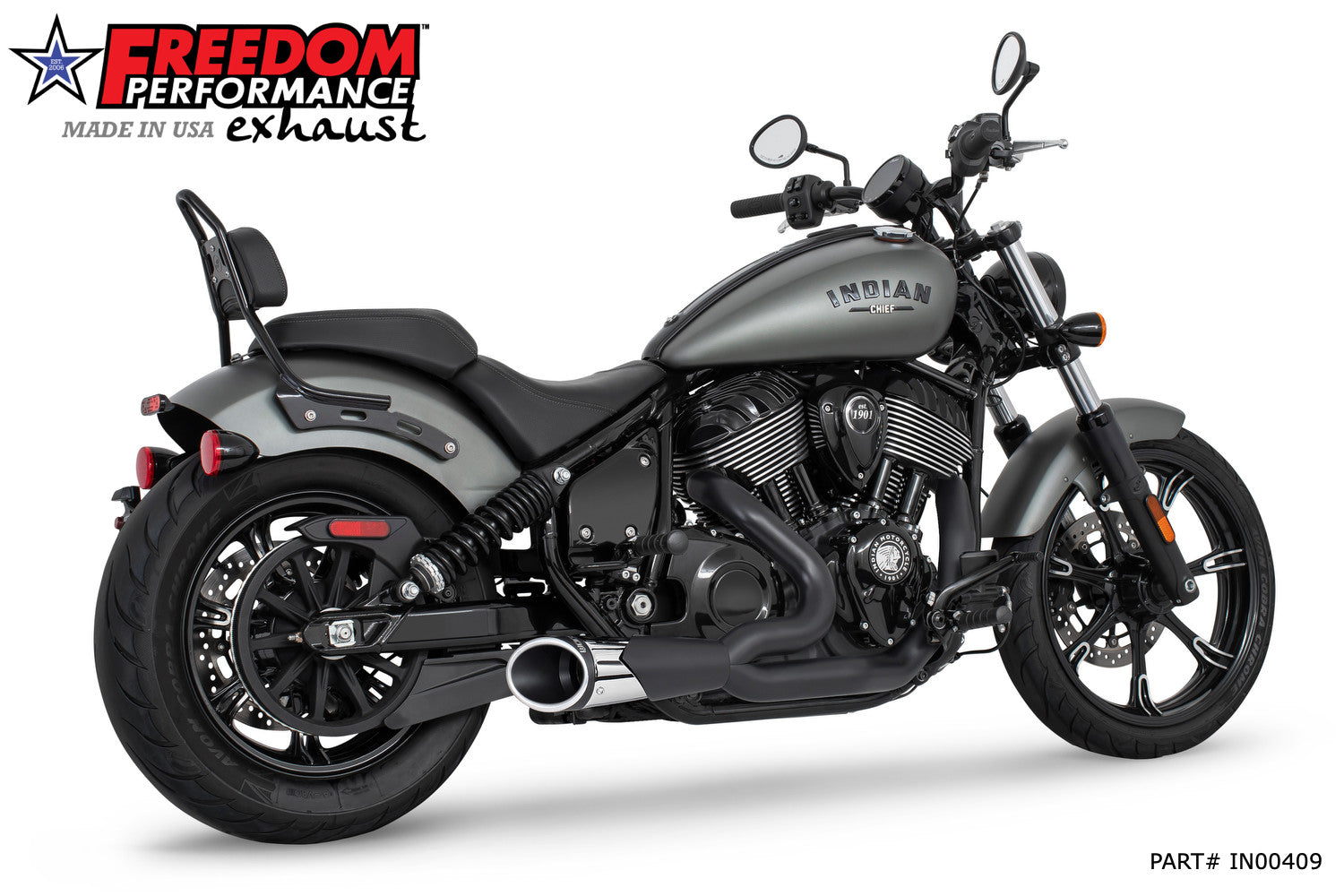 INDIAN CHIEF/SPORT/BOBBER/SUPER/LIMITED 4.5" 2-INTO-1 SHORTY 2021-PRESENT Bundle