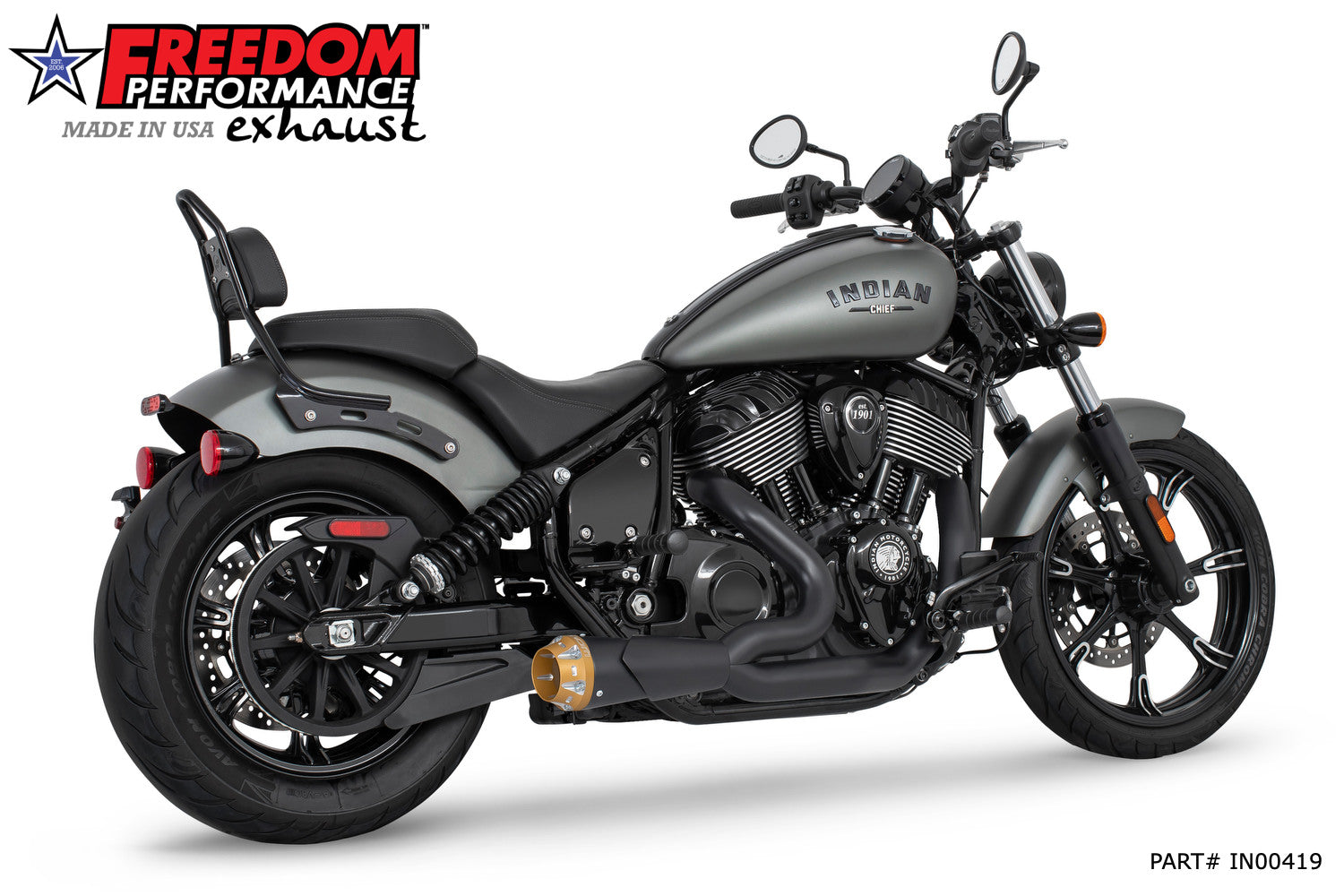 INDIAN CHIEF/SPORT/BOBBER/SUPER/LIMITED 4.5" 2-INTO-1 SHORTY 2021-PRESENT Bundle