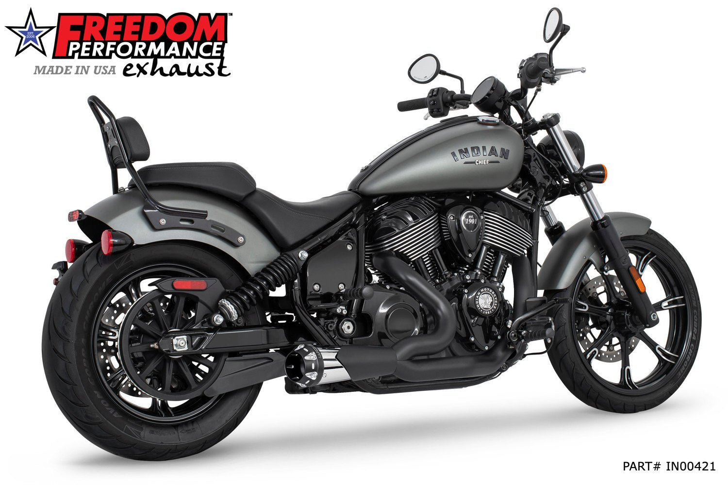 INDIAN CHIEF/SPORT/BOBBER/SUPER/LIMITED 4.5" 2-INTO-1 SHORTY 2021-PRESENT Bundle