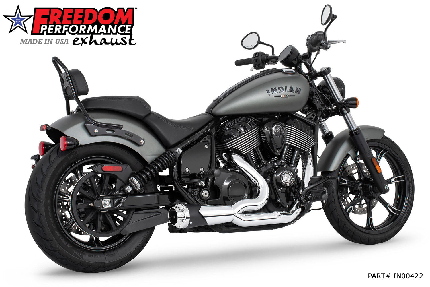 INDIAN CHIEF/SPORT/BOBBER/SUPER/LIMITED 4.5" 2-INTO-1 SHORTY 2021-PRESENT Bundle