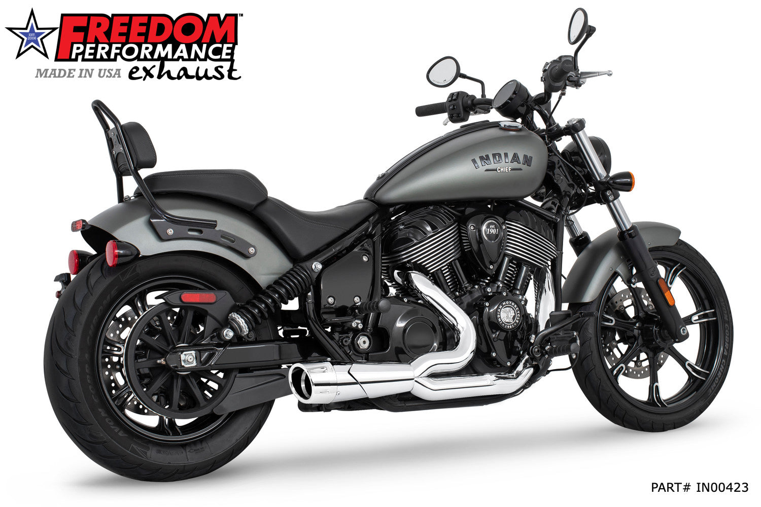 INDIAN CHIEF/SPORT/BOBBER/SUPER/LIMITED 4.5" 2-INTO-1 SHORTY 2021-PRESENT Bundle