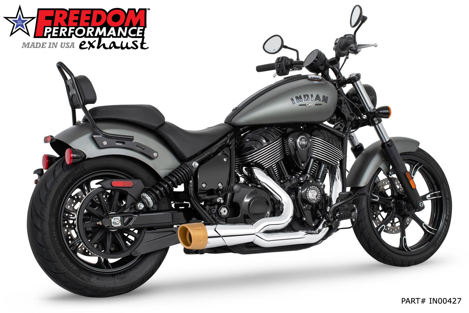 INDIAN CHIEF/SPORT/BOBBER/SUPER/LIMITED 4.5" 2-INTO-1 SHORTY 2021-PRESENT Bundle