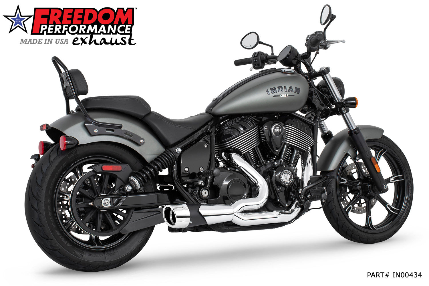 INDIAN CHIEF/SPORT/BOBBER/SUPER/LIMITED 4.5" 2-INTO-1 SHORTY 2021-PRESENT Bundle