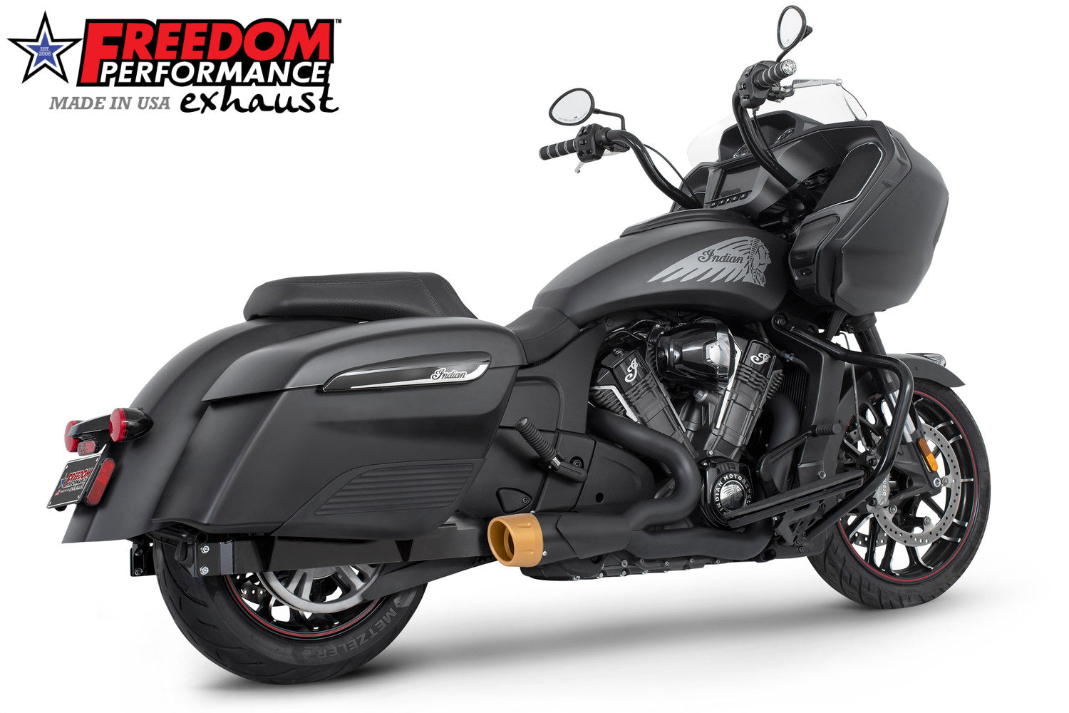 INDIAN CHALLENGER/PURSUIT/ELITE 2-INTO-1 SHORTY FULL SYSTEM BUNDLE