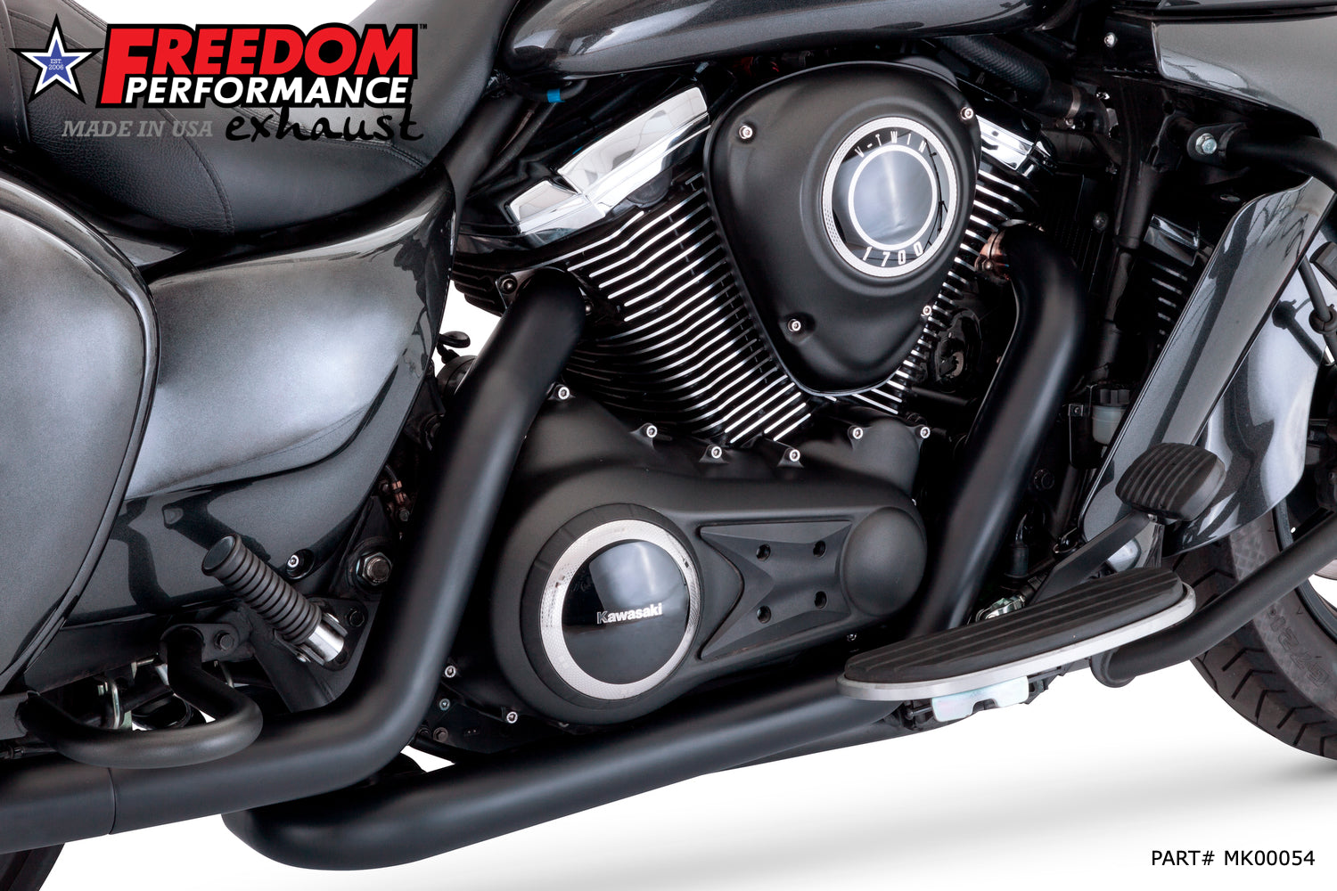 KAWASAKI VAQUERO 1700/NOMAD/VOYAGER TRUE-DUAL RIGHT-SIDE TUCK-&-UNDER 2.5" HEADERS ONLY