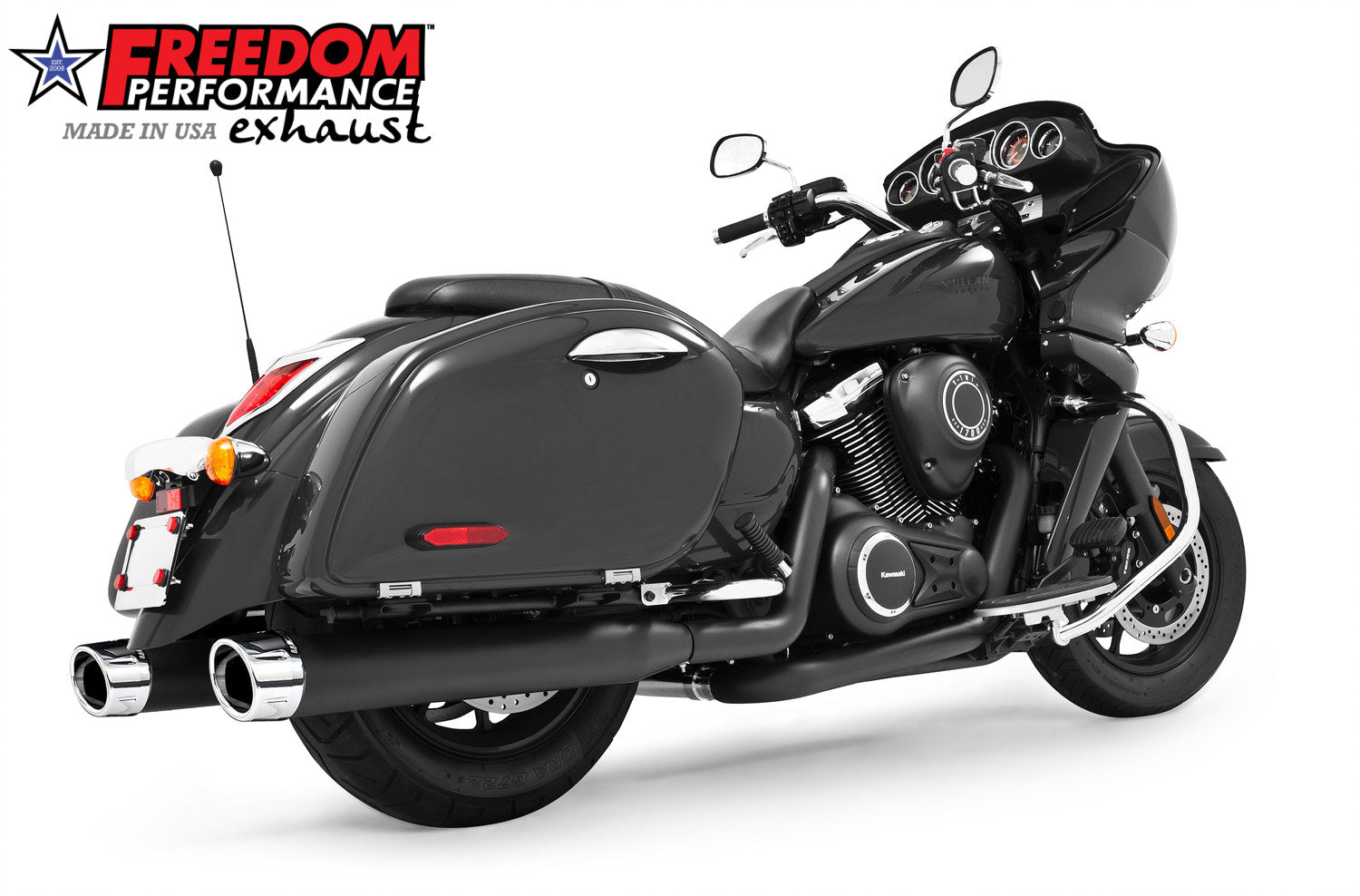 KAWASAKI VAQUERO 1700/NOMAD/VOYAGER 4" COMPLETE TRUE-DUAL SYSTEM