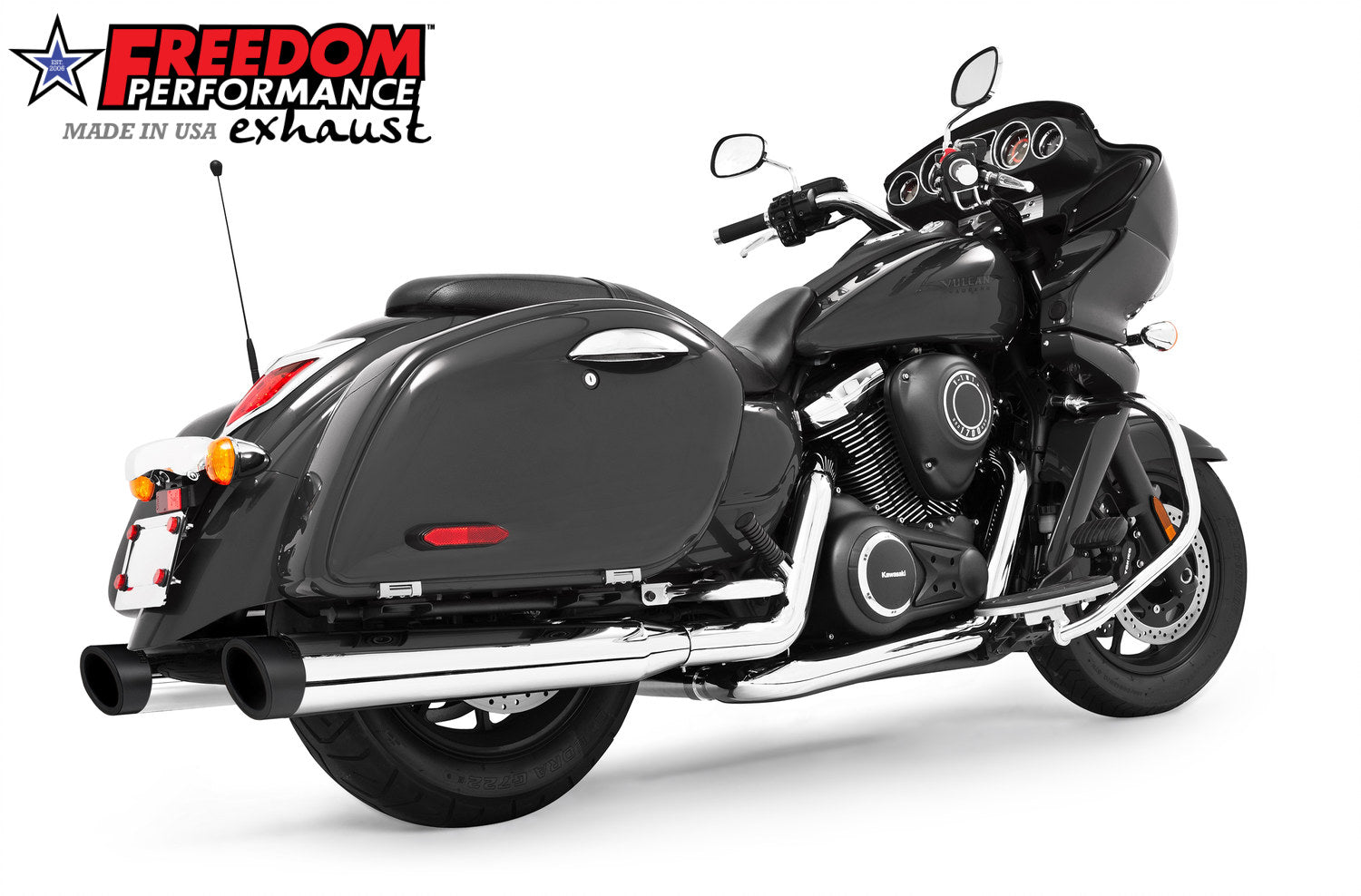 KAWASAKI VAQUERO 1700/NOMAD/VOYAGER 4" COMPLETE TRUE-DUAL SYSTEM