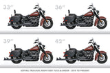 HARLEY SOFTAIL 2.5" TUCK & UNDER TRUE DUALS FULL SYSTEM 2018-PRESENT *NOT FOR WIDE TIRE BIKES