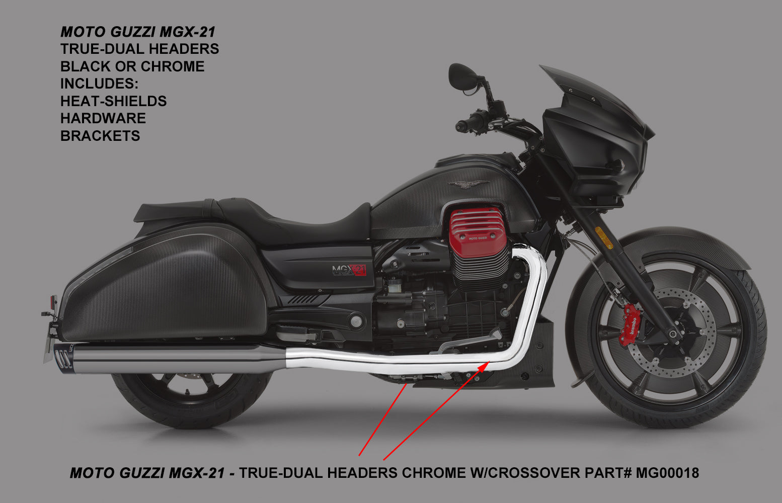 MOTO GUZZI MMGX-21 HEADERS (SPECIAL ORDER)