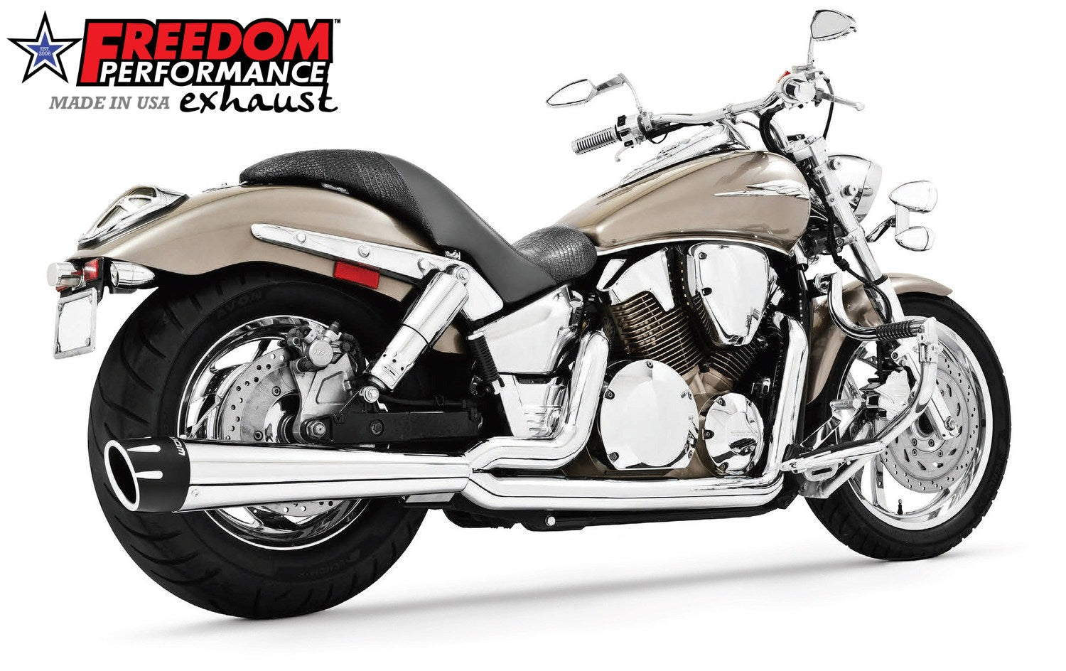 HONDA VTX1300 COMBAT FLUTED 2-INTO-1 2003 TO 2009