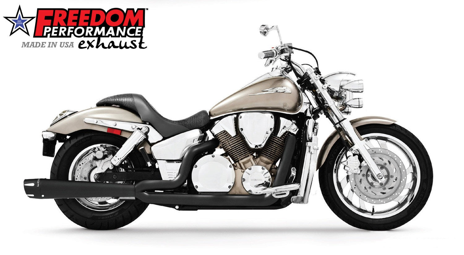 HONDA VTX1300 COMBAT FLUTED 2-INTO-1 2003 TO 2009