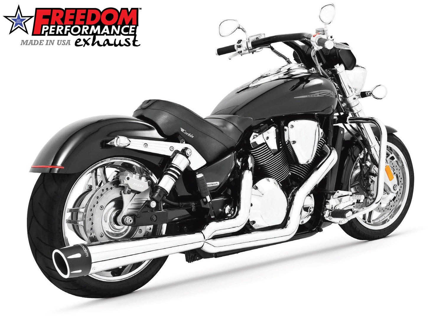 HONDA VTX1800 COMBAT 2-INTO-1 FLUTED 2002 TO 2009