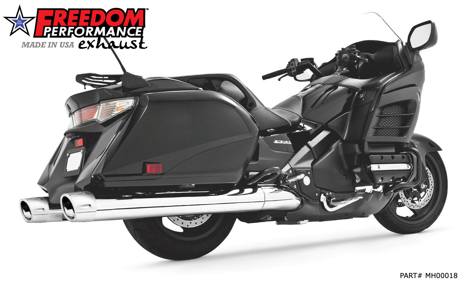 HONDA GL 1800 GOLDWING/F6 4" SLIP-ONS 2012 TO 2016