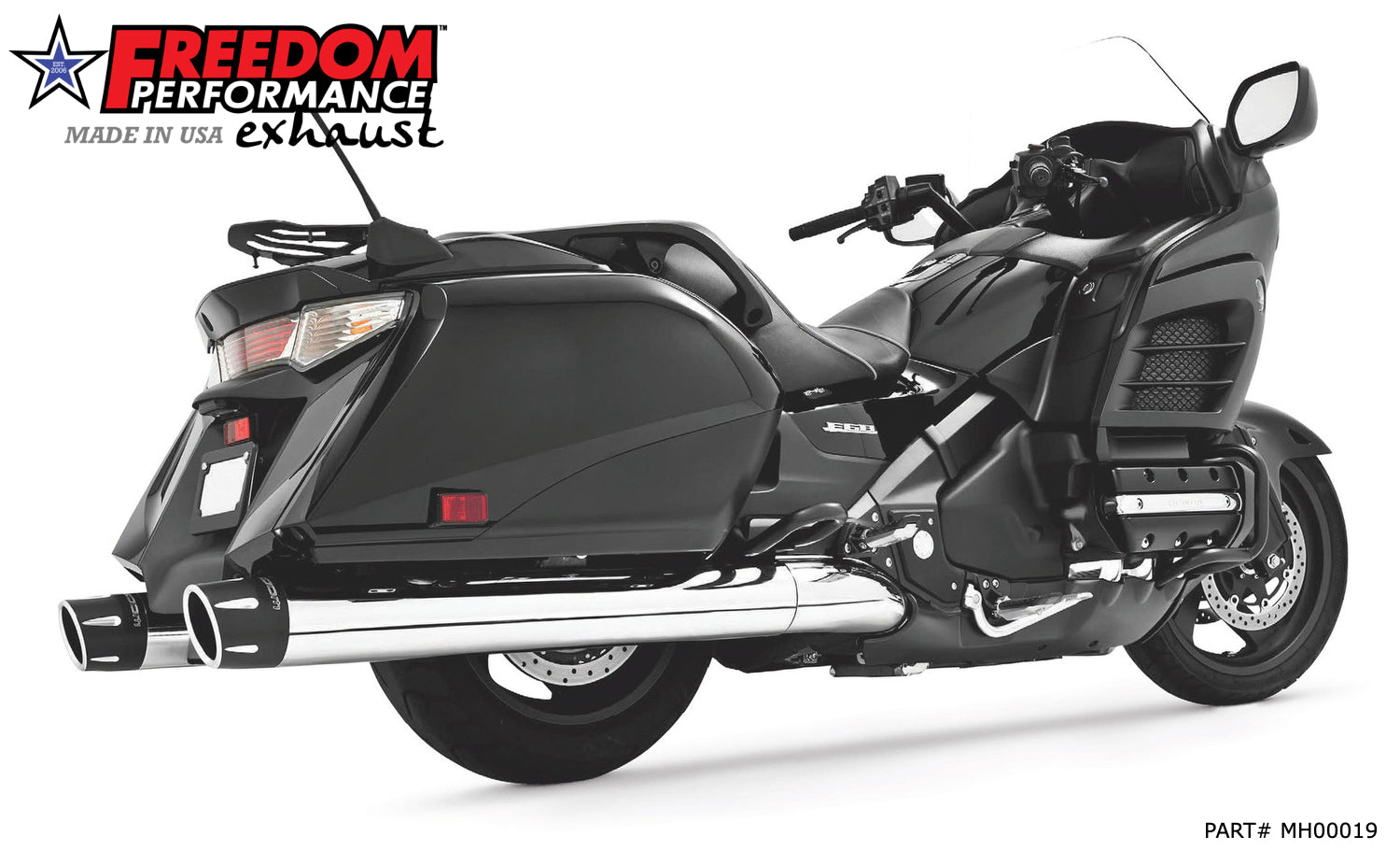 HONDA GL 1800 GOLDWING/F6 4" SLIP-ONS 2012 TO 2016