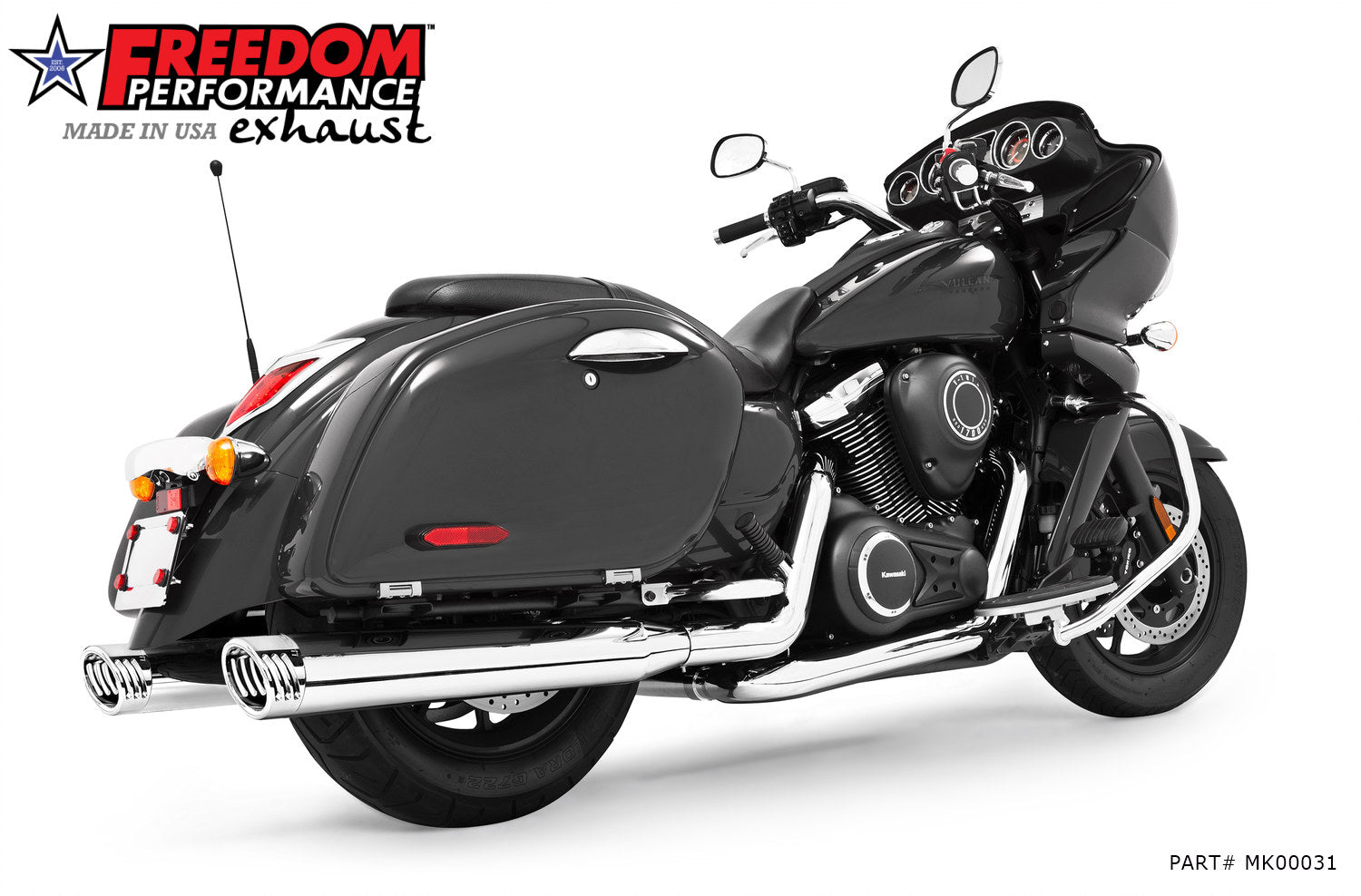 KAWASAKI VAQUERO 1700/NOMAD/VOYAGER 4" COMPLETE TRUE-DUAL SYSTEM