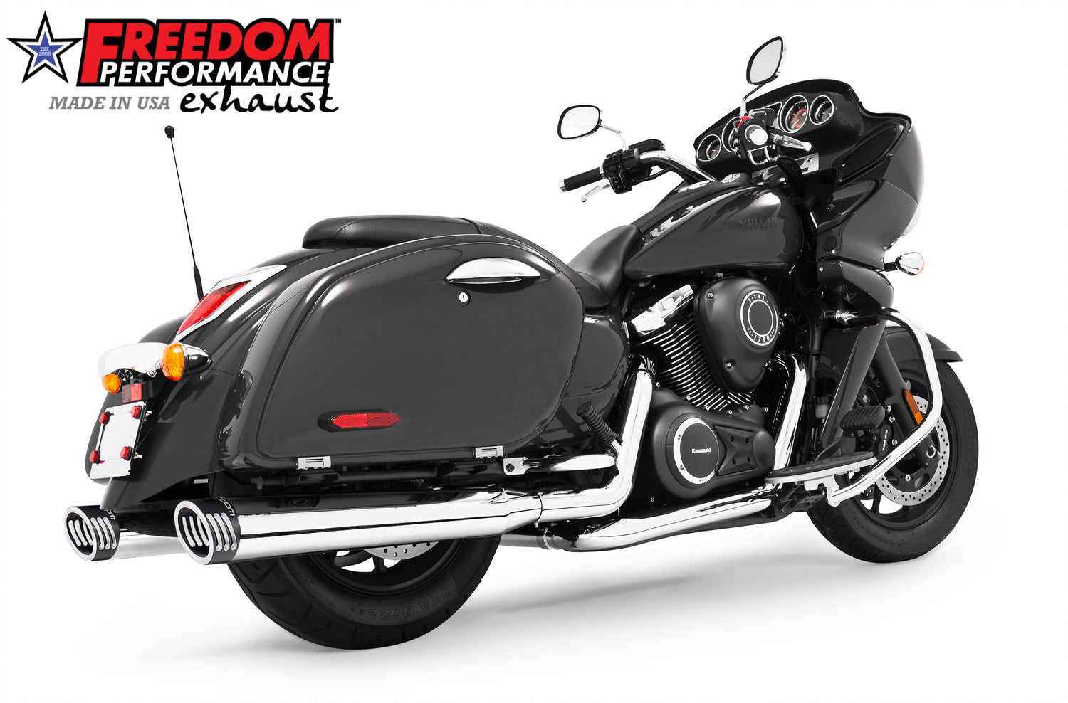 KAWASAKI VAQUERO 1700/NOMAD/VOYAGER 4" COMPLETE TRUE-DUAL SYSTEM