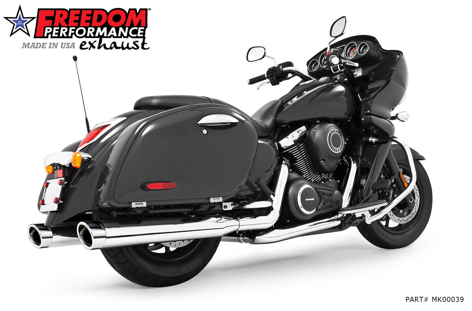 KAWASAKI VAQUERO 1700/NOMAD/VOYAGER 4" COMPLETE TRUE-DUAL SYSTEM