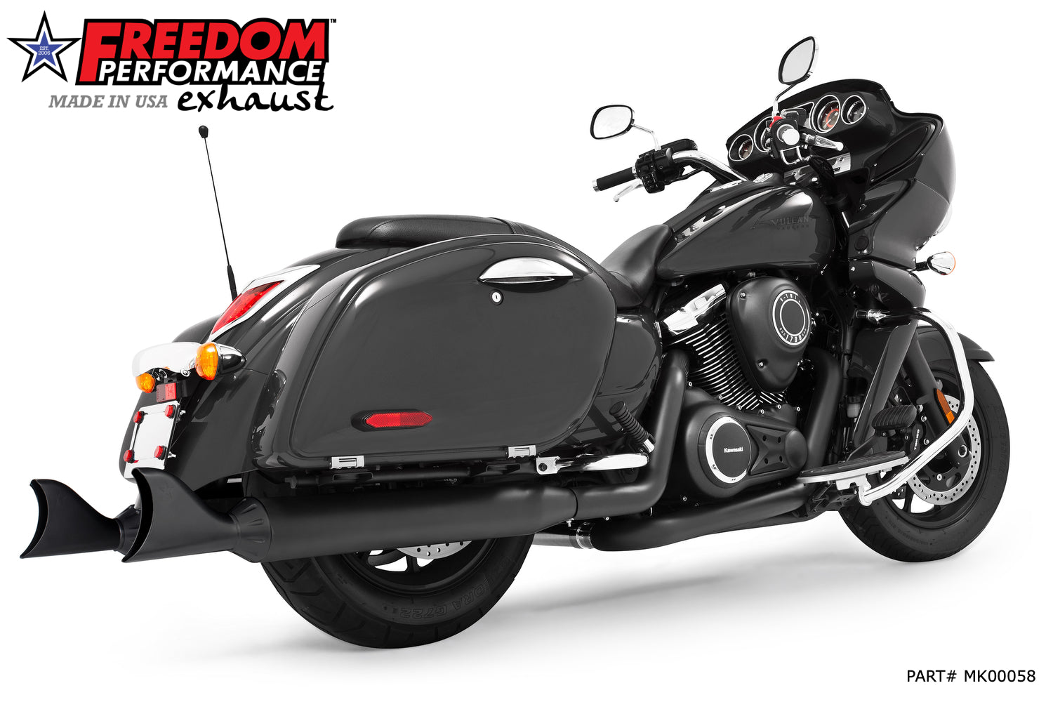 KAWASAKI VAQUERO 1700/NOMAD/VOYAGER 4" COMPLETE TRUE-DUAL SYSTEM