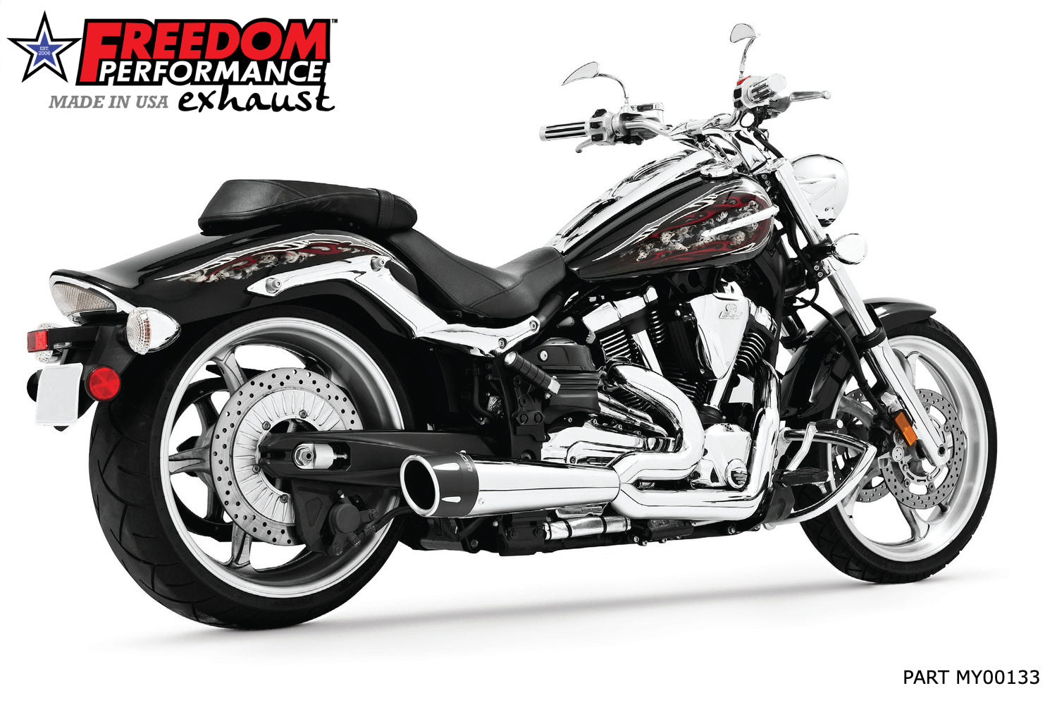 YAMAHA RAIDER COMBAT FLUTED 2-INTO-1 2008-2020 (SPECIAL ORDER)