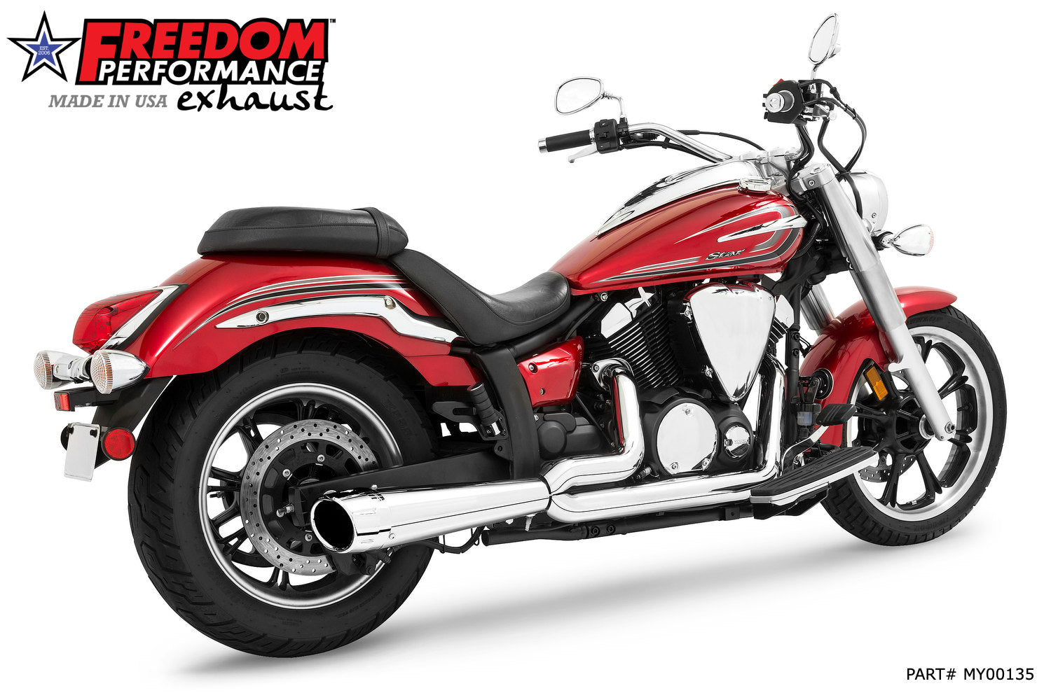 YAMAHA V-STAR 950 COMBAT FLUTED 2-INTO-1
