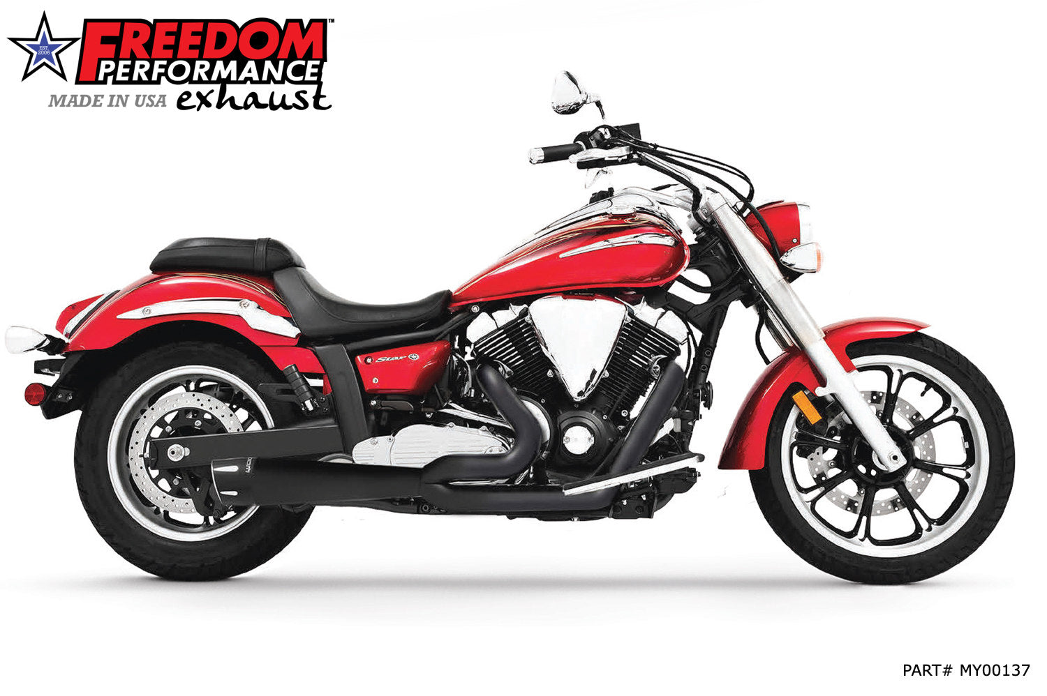 YAMAHA V-STAR 950 COMBAT FLUTED 2-INTO-1 (*SPECIAL ORDER)