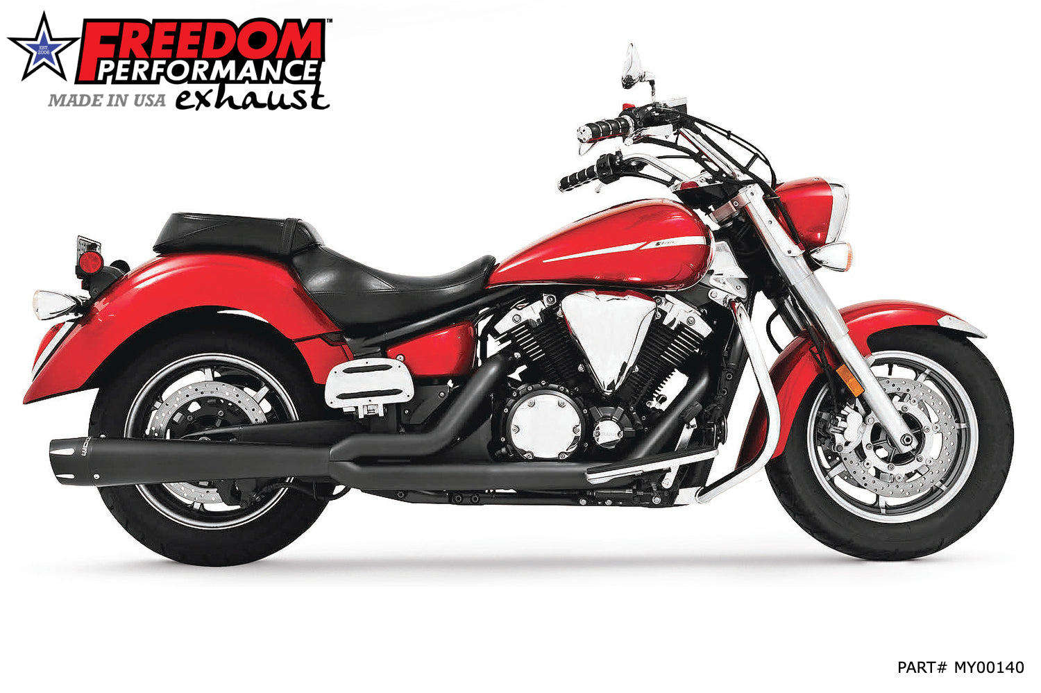 YAMAHA V-STAR 1300 COMBAT FLUTED 2-INTO-1 2007-2020 (SPECIAL ORDER)