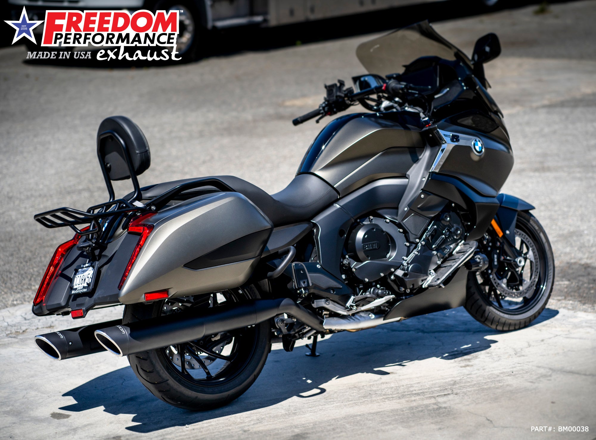 BMW K 1600 B GRAND AMERICA 2-STEP 4.5" FREEDOM SLIP-ONS 2017-PRESENT BUNDLE